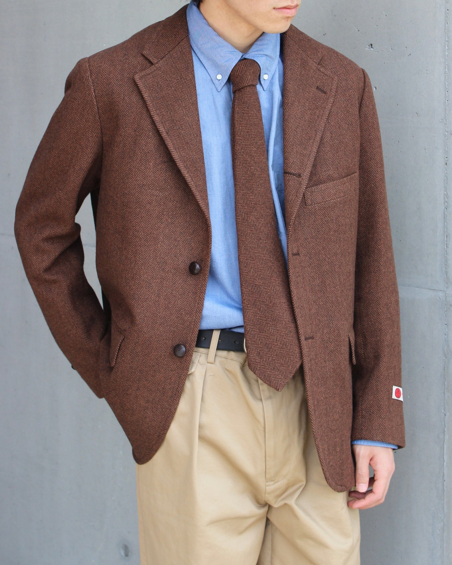 Unlikely Assembled Sports Coat Wool Tweed  BROWN