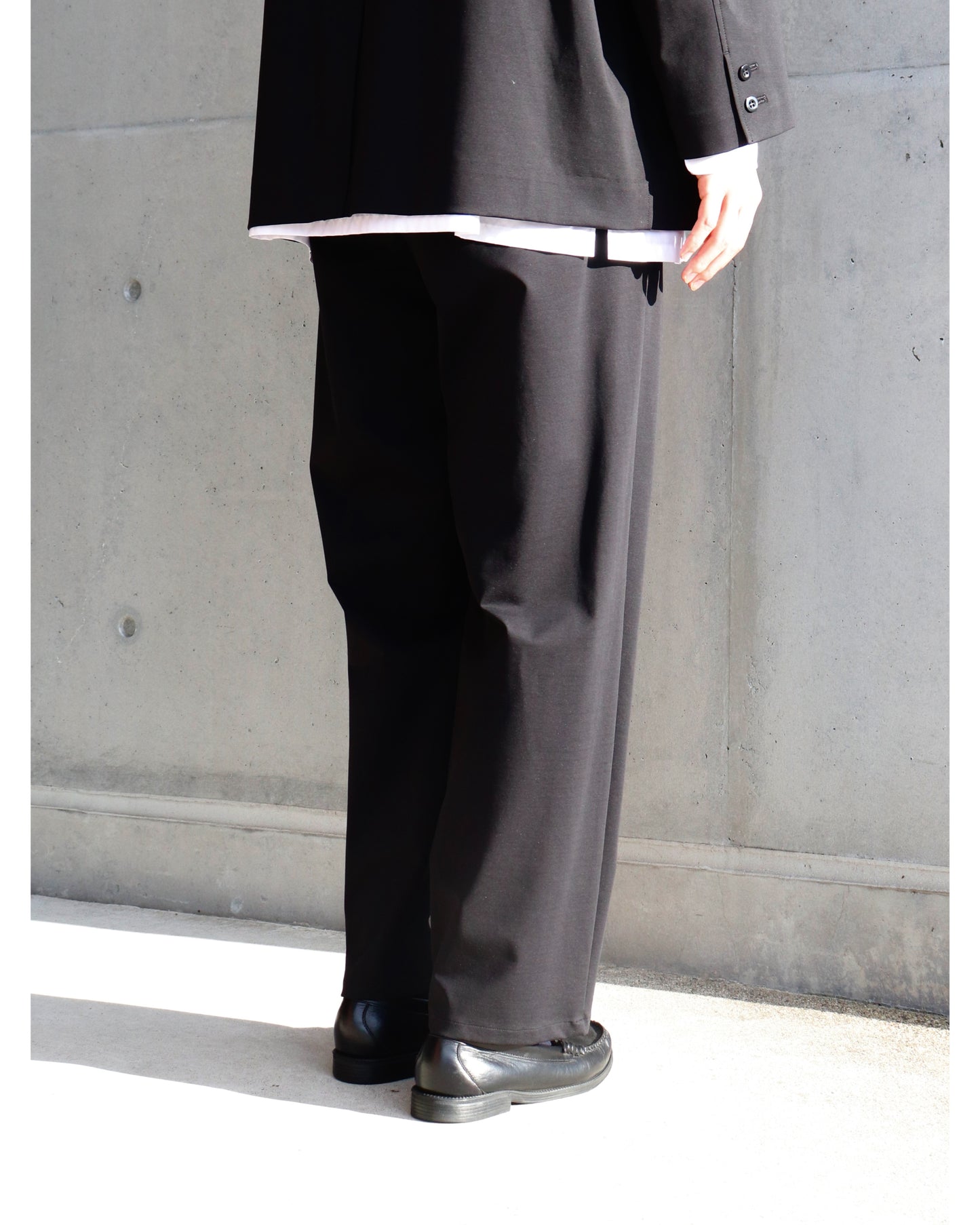 Compact Ponte Wide Tapered Chef Pants BLACK