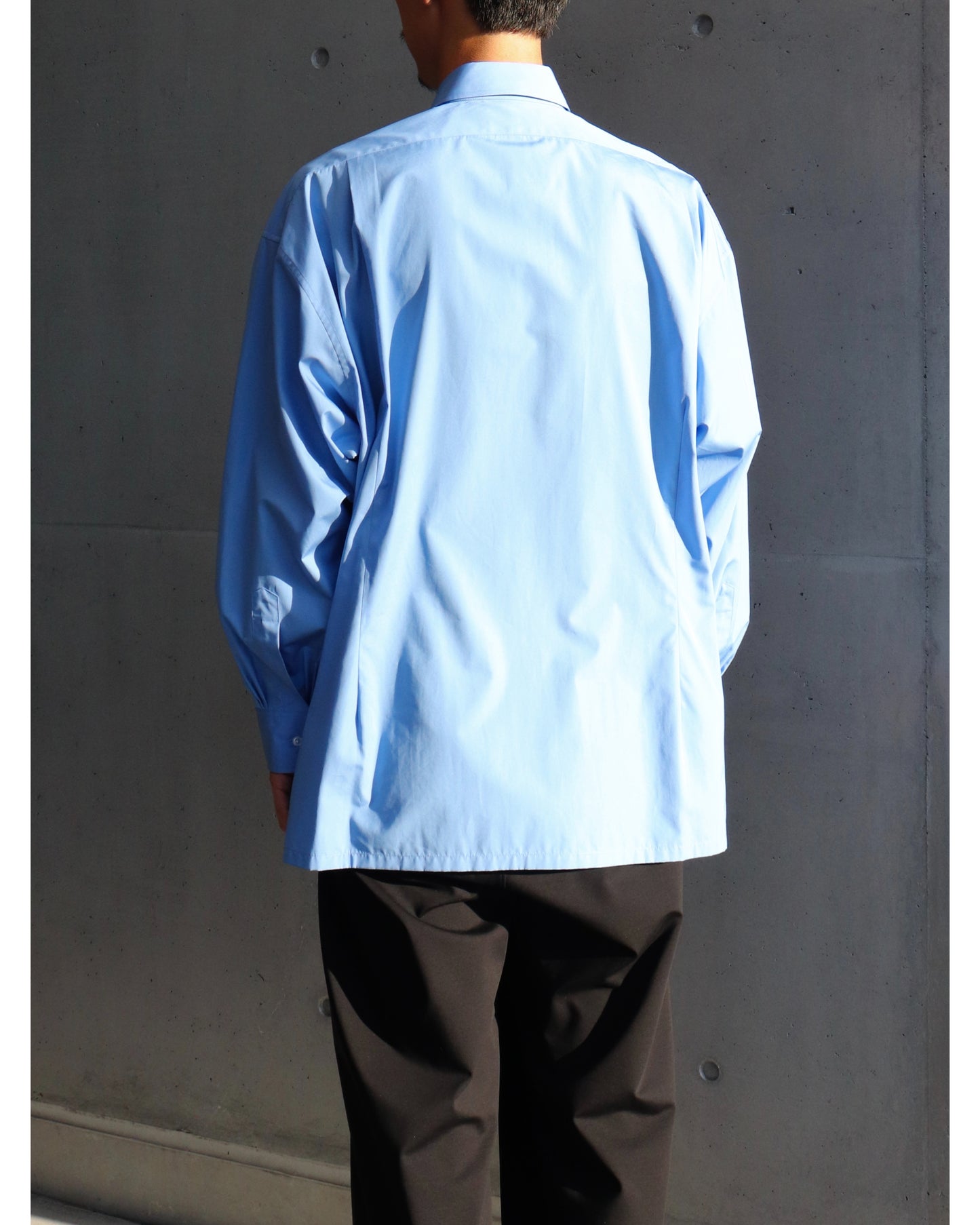 High Count Regular Collar Shirt BLUE