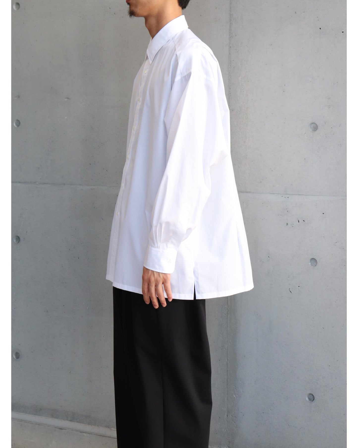 High Count Regular Collar Shirt WHITE