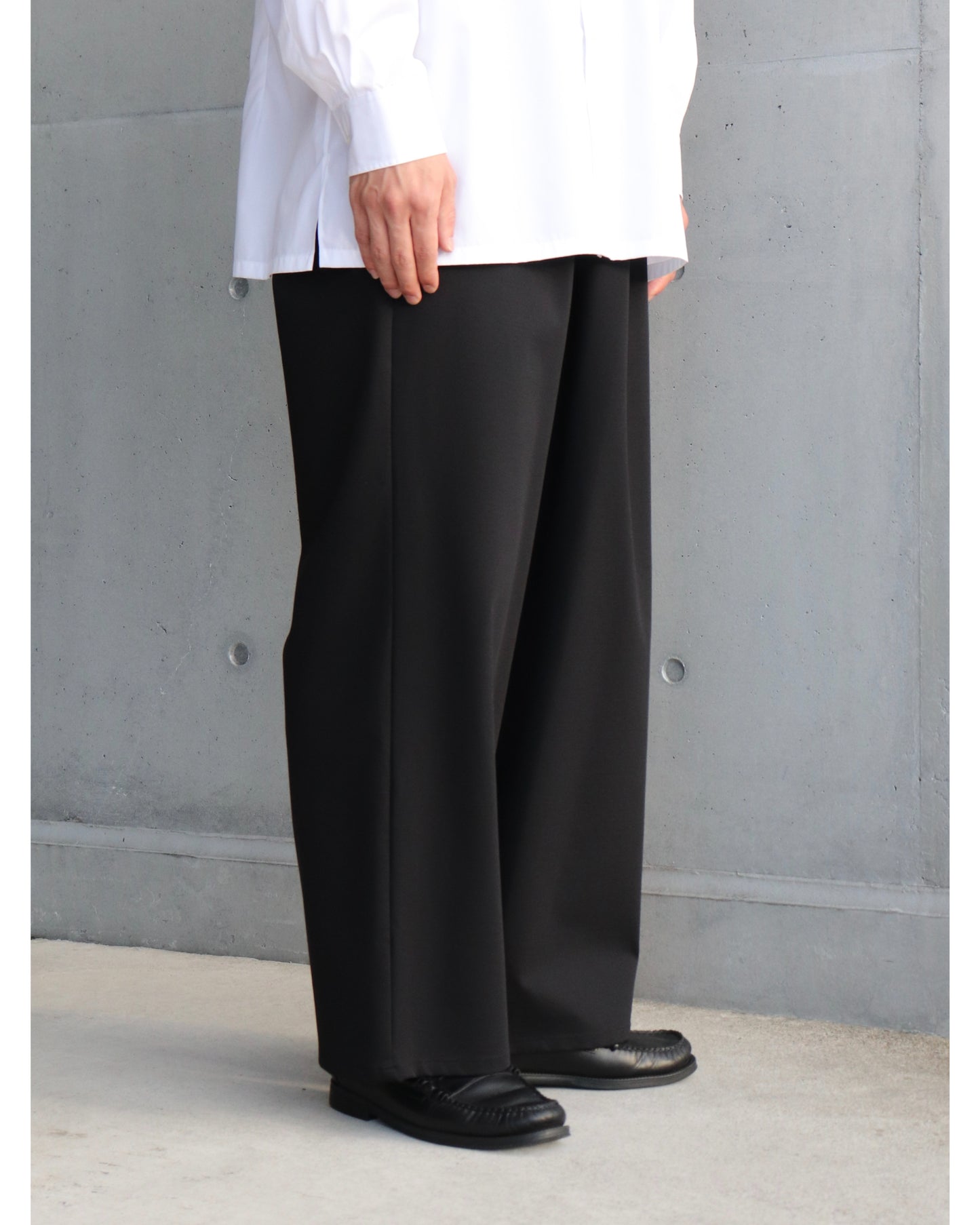 Compact Ponte Wide Chef Pants BLACK