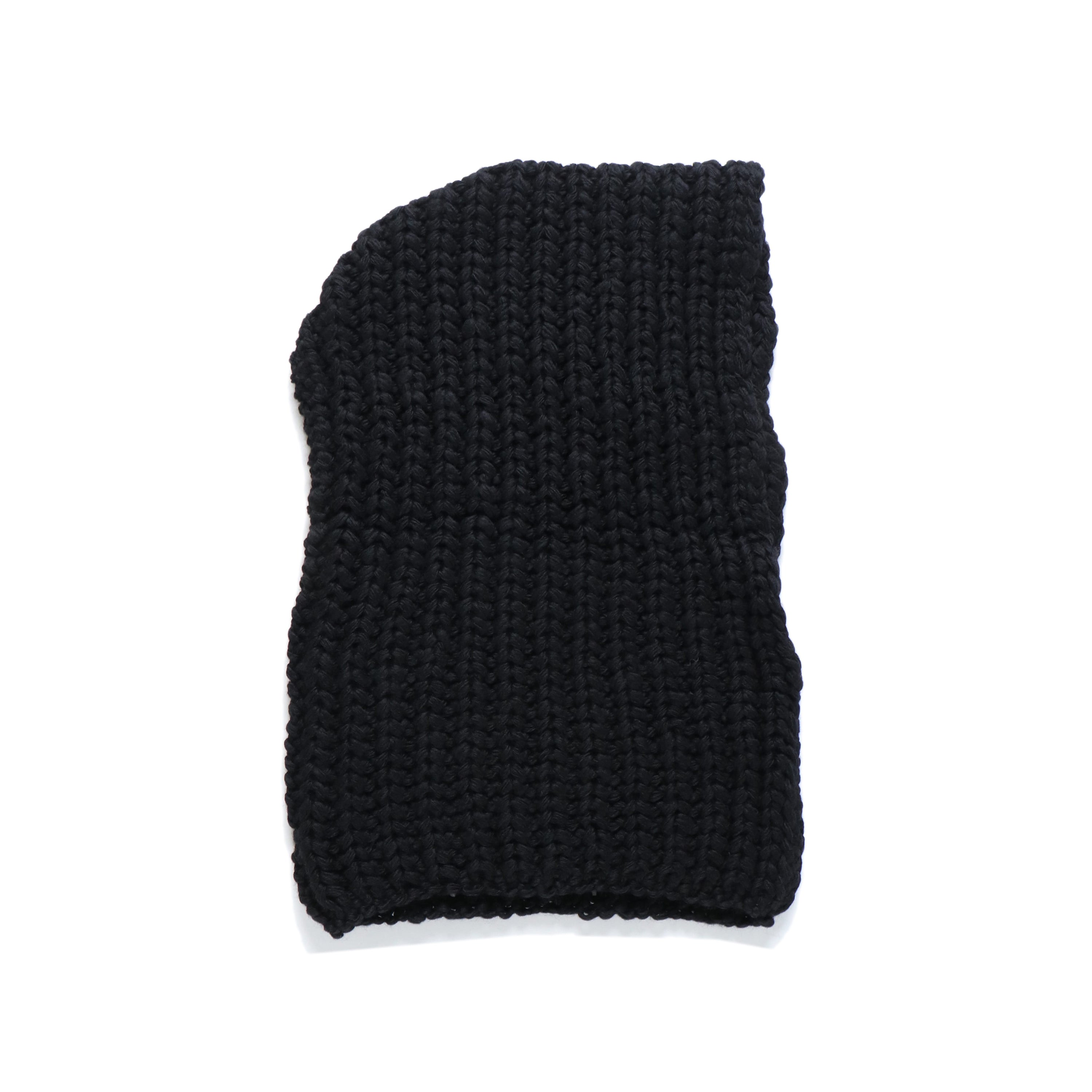 WOOL KNIT HOOD BLACK – TIME AFTER TIME