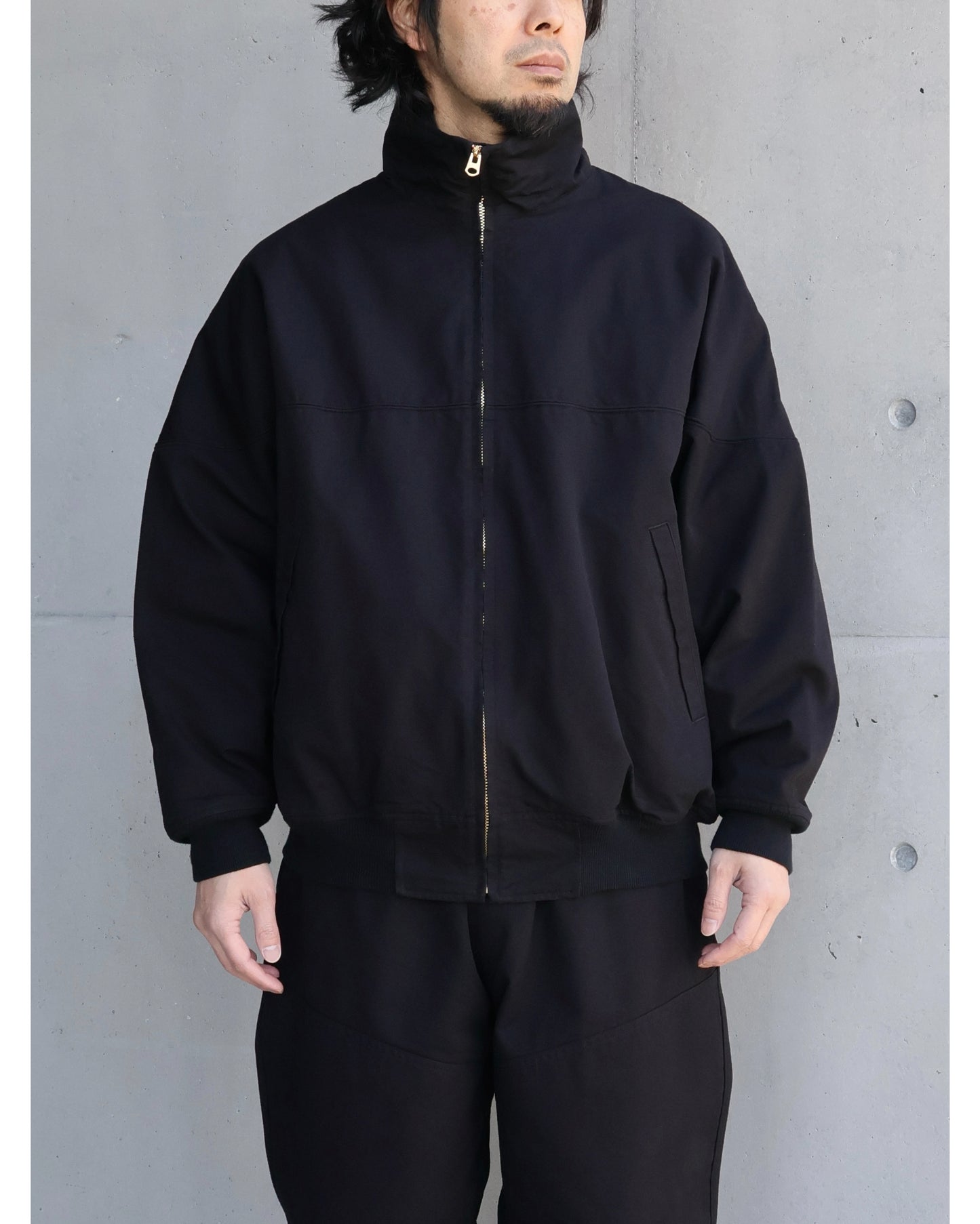 ポストワークツイル キャップショルダーブルゾン BLACK