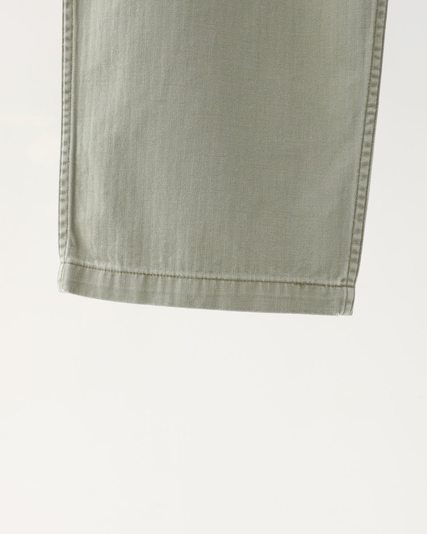 HERRINGBONE SUMMER FATIGUE PANTS GREEN