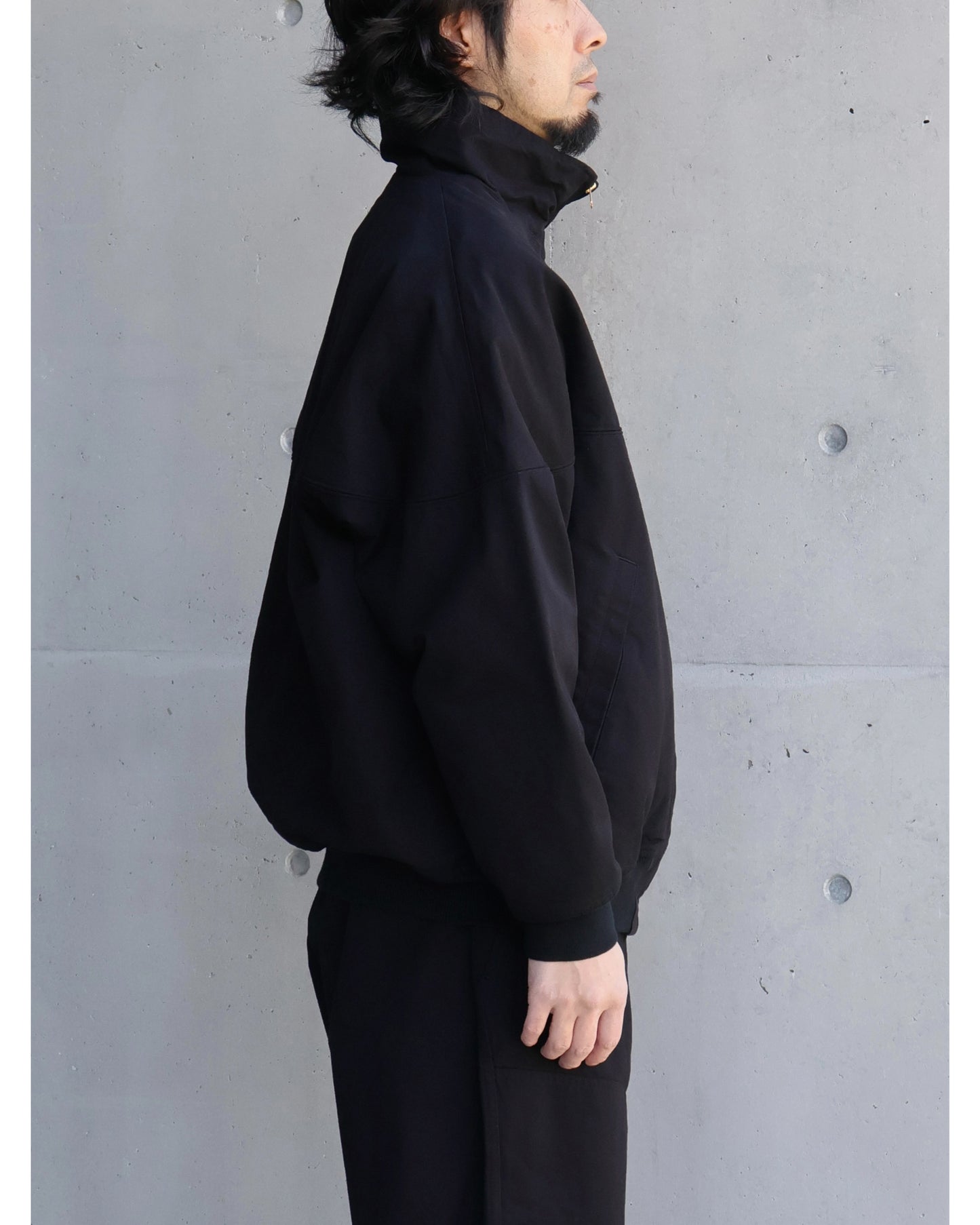 ポストワークツイル キャップショルダーブルゾン BLACK