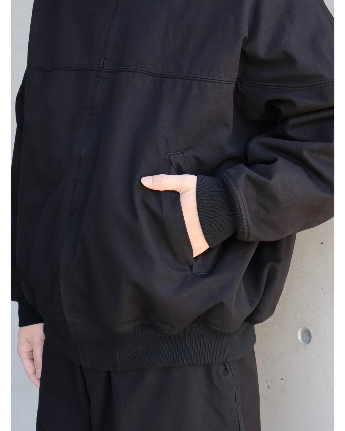 ポストワークツイル キャップショルダーブルゾン BLACK