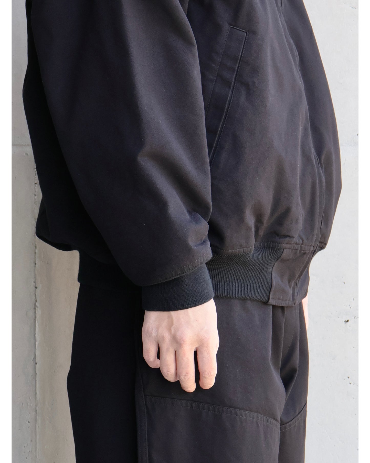 ポストワークツイル キャップショルダーブルゾン BLACK