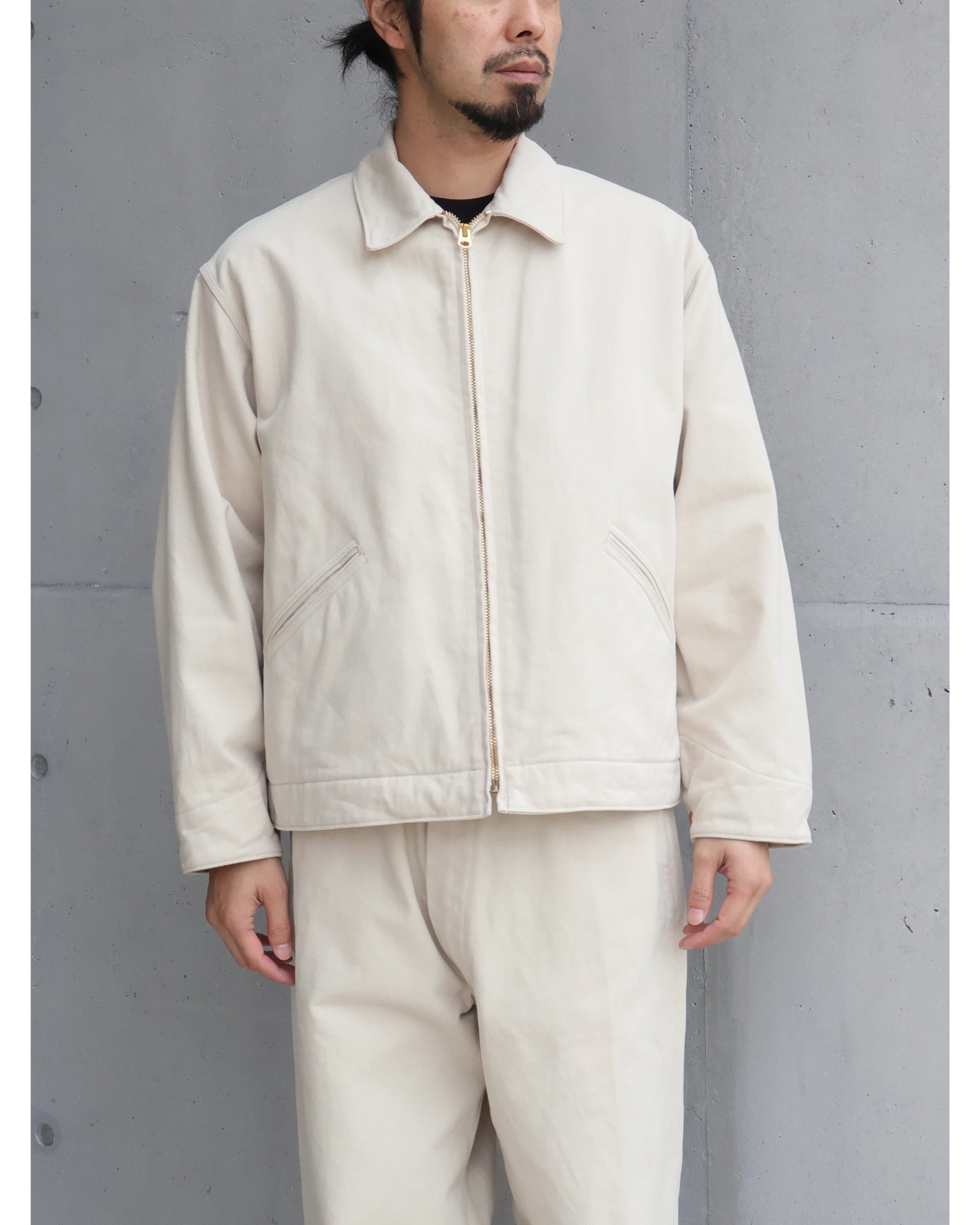 ピュアホワイト　コットン　ビジュージャケット　M セットアップ可能／ウエストシェイプデザイン】ドライタッチ