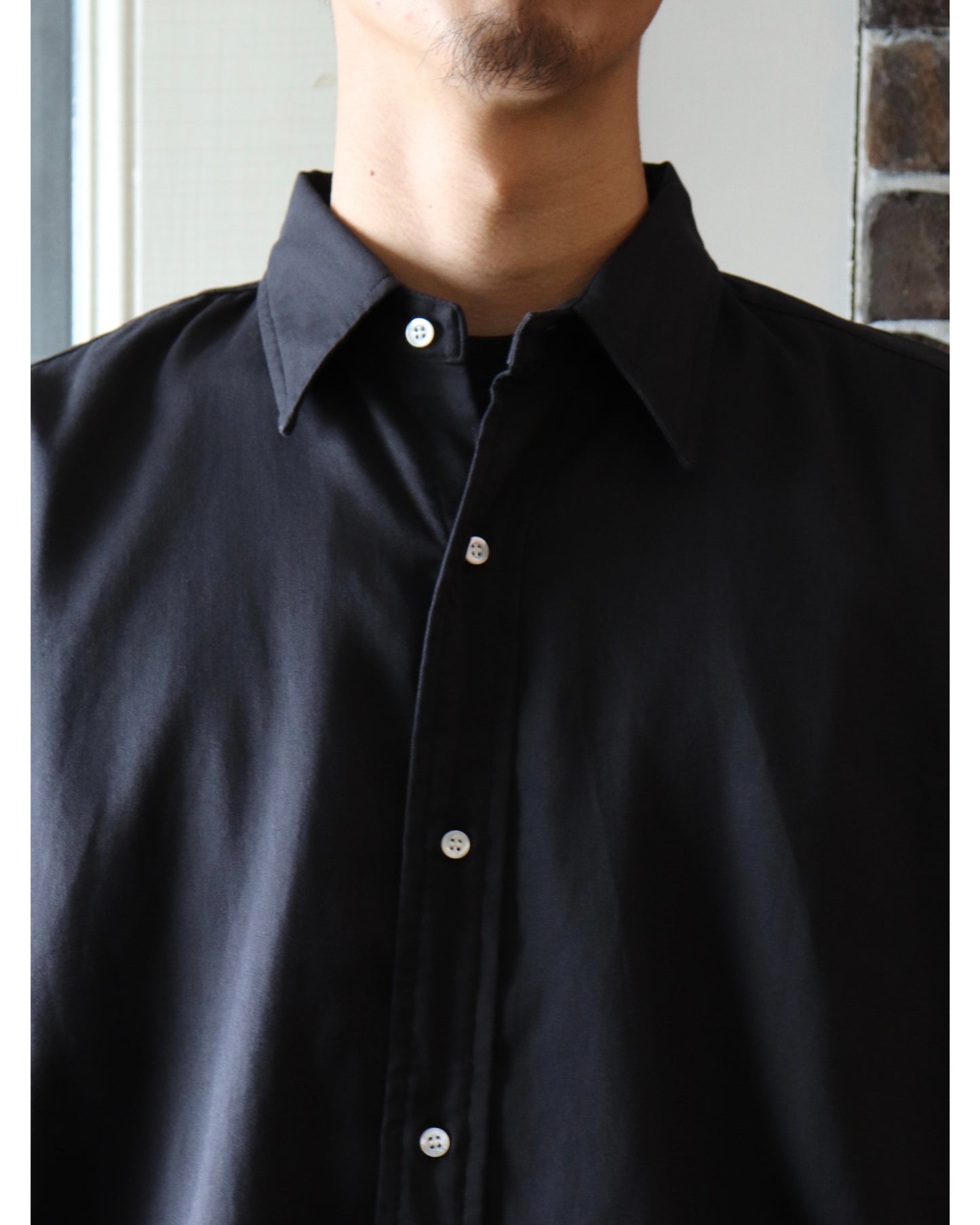 Double Weave Twill Regular Collar Shirt