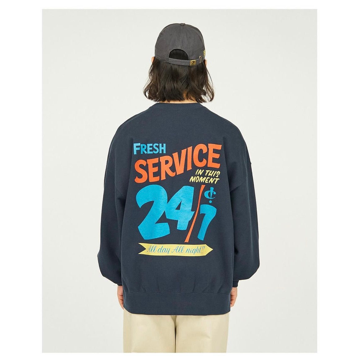 CORPORATE PRINTED CREW NECK SWEAT All Day All Night