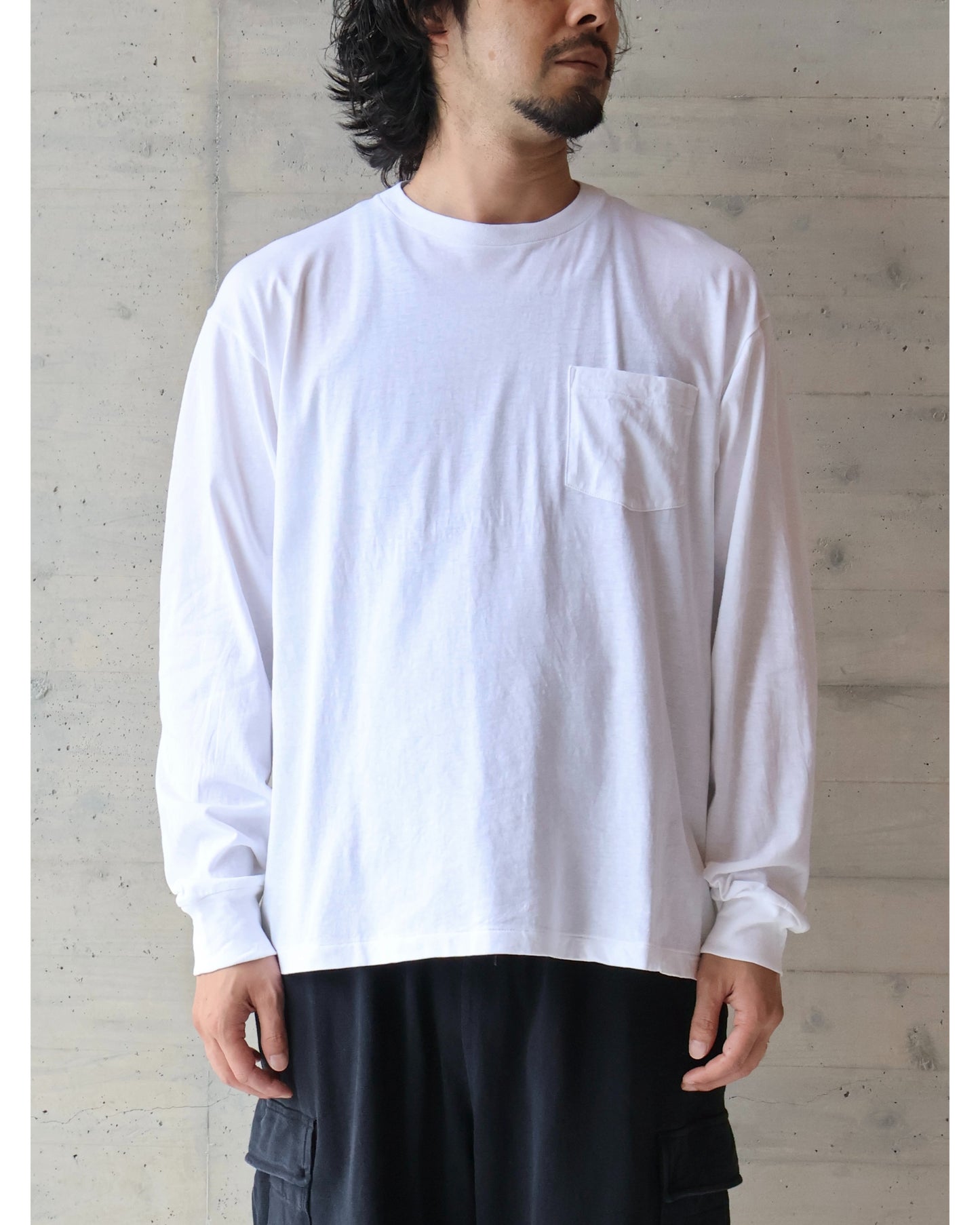 サープラス 長袖Tシャツ WHITE