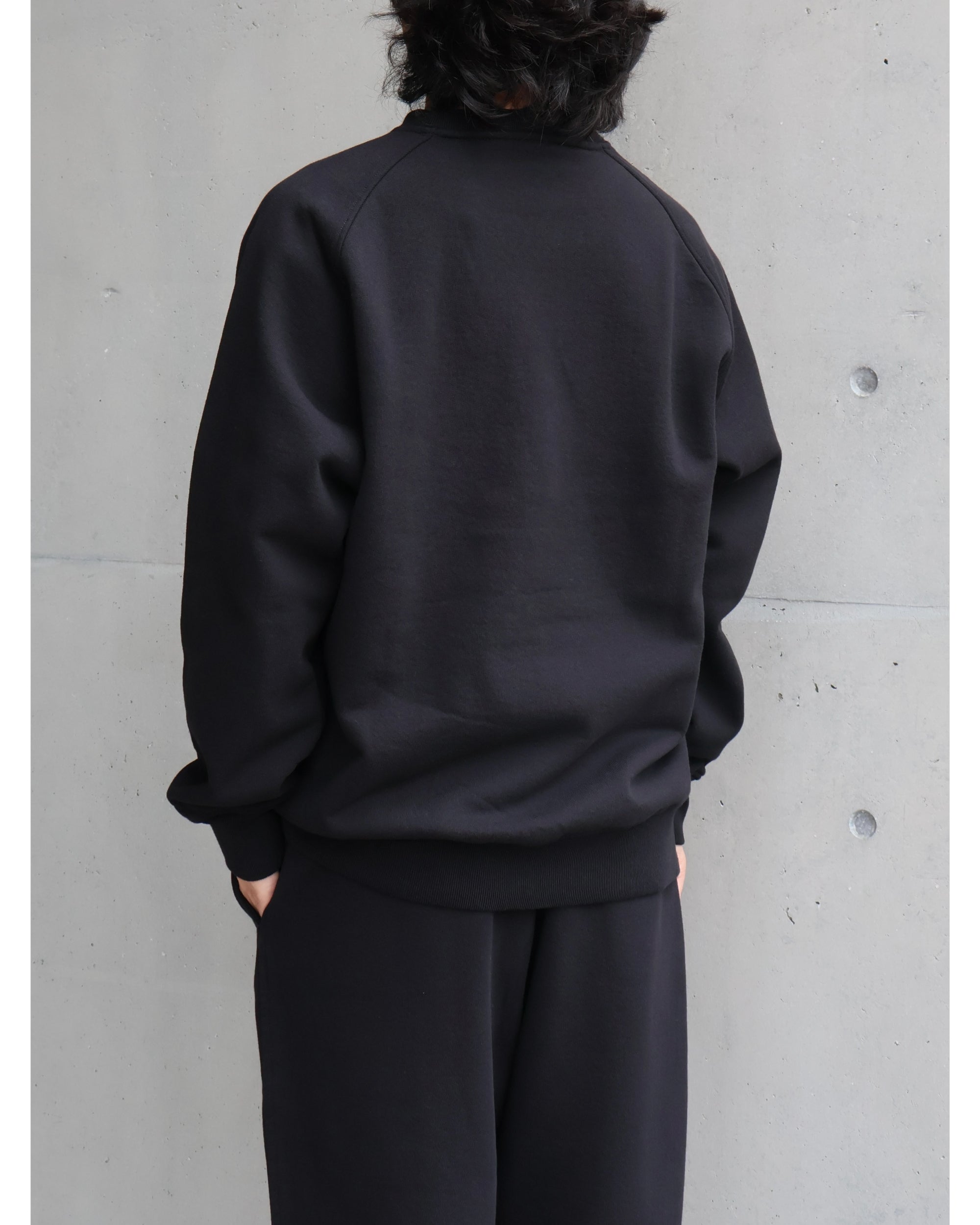 25ss COMOLI コモリ コットン裏毛 クルーネック ブラック 4