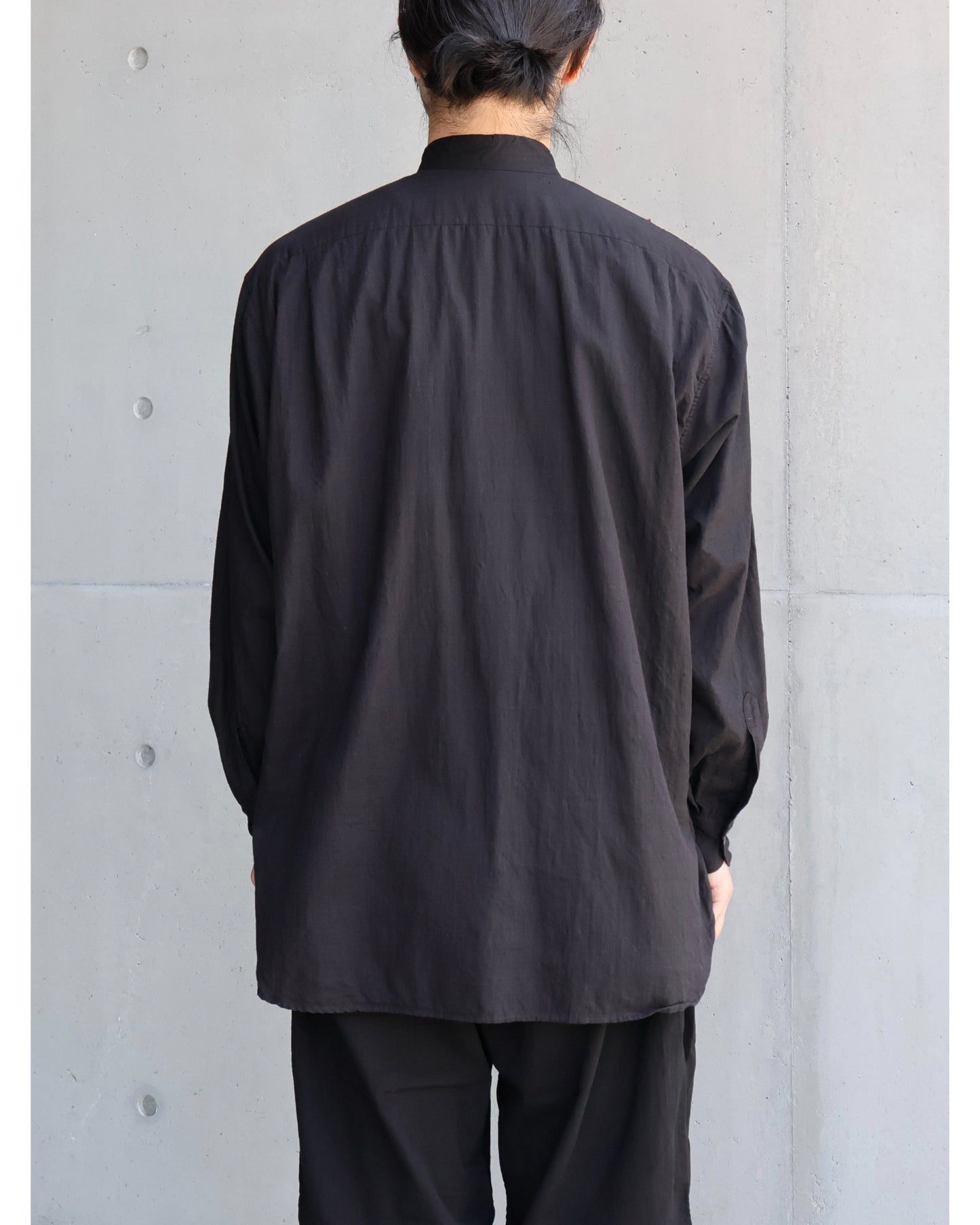 モスリン プルオーバーシャツ BLACK