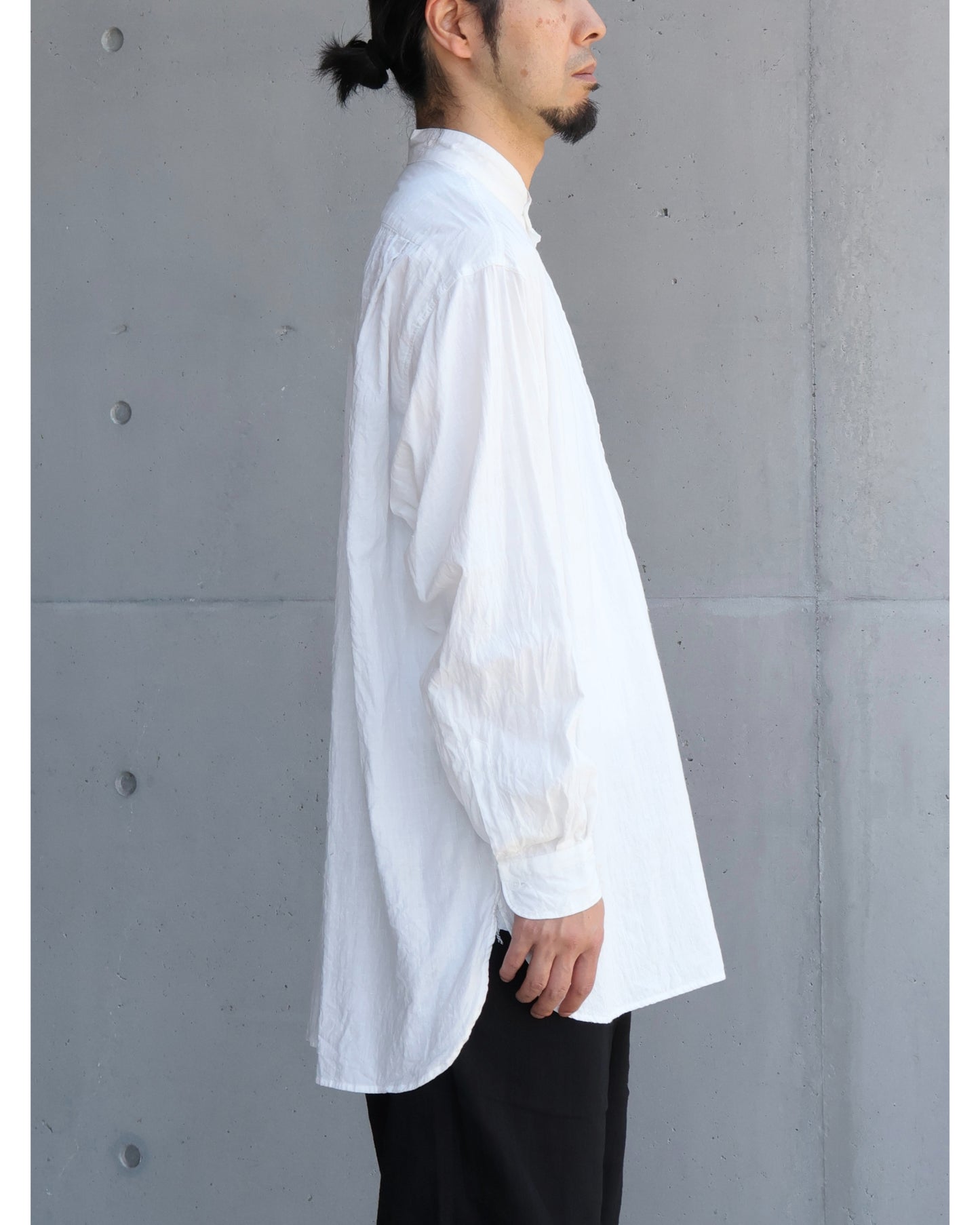 モスリン プルオーバーシャツ WHITE