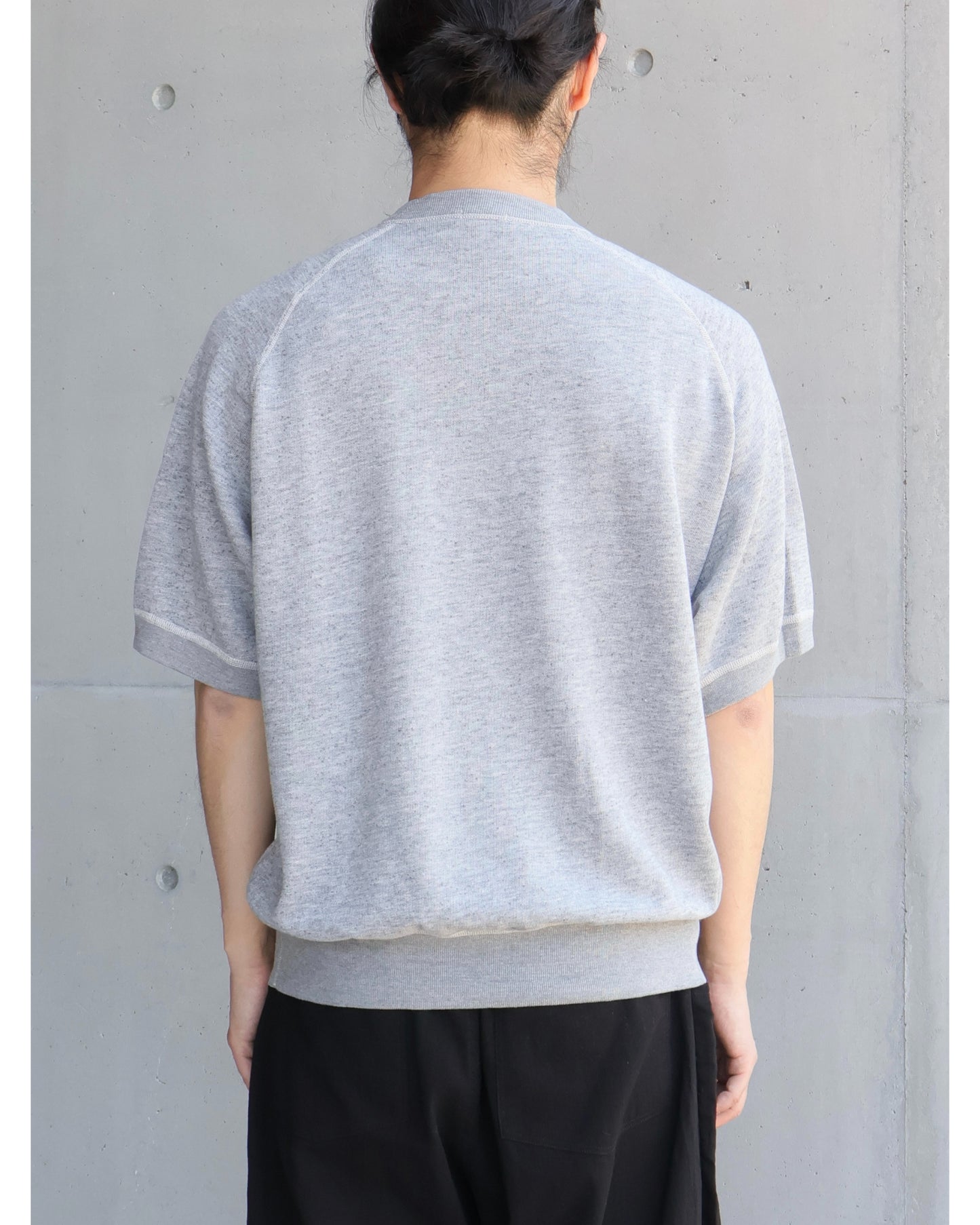 グレー裏毛 半袖クルー GRAY