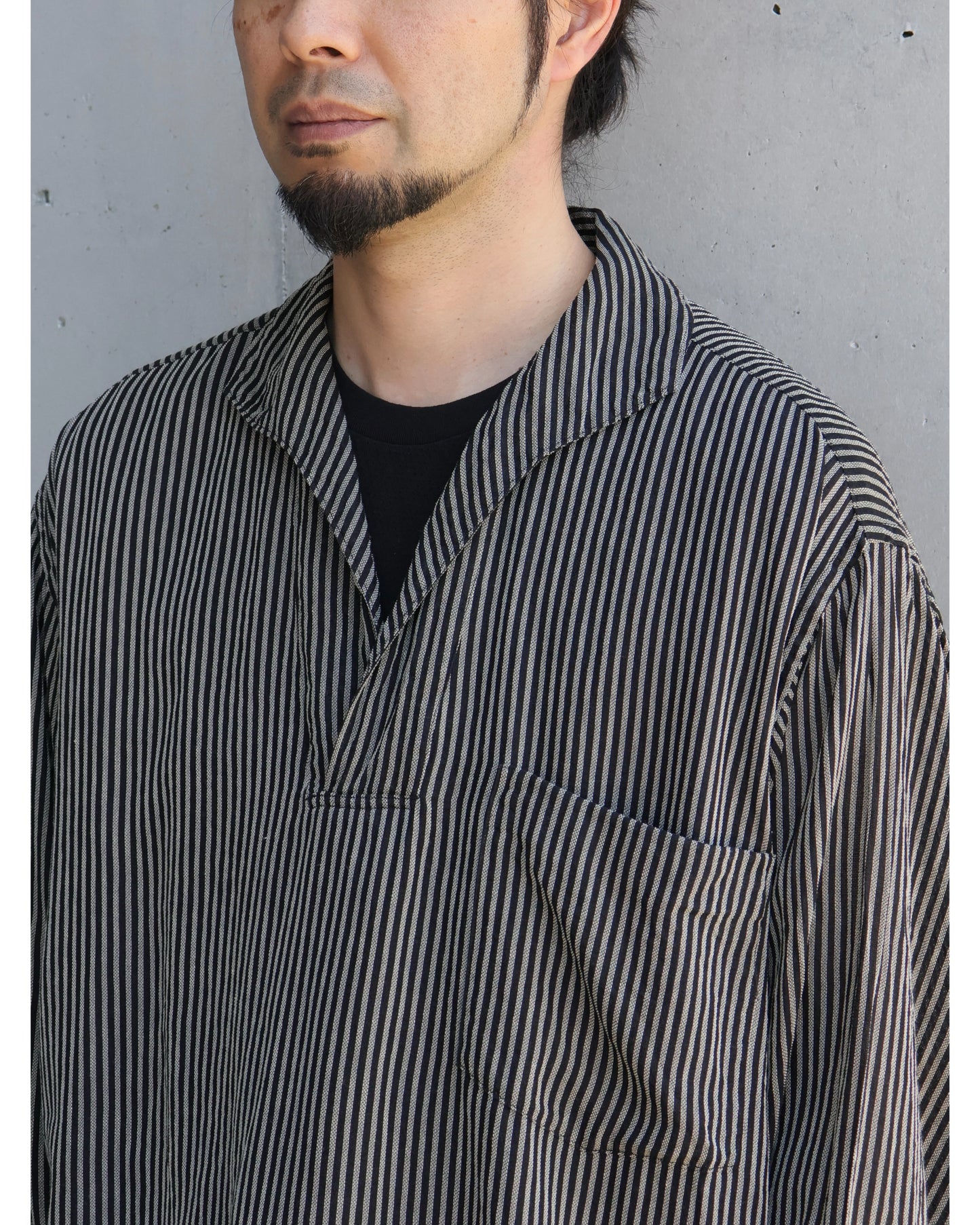 ストライプ スキッパーシャツ STRIPE