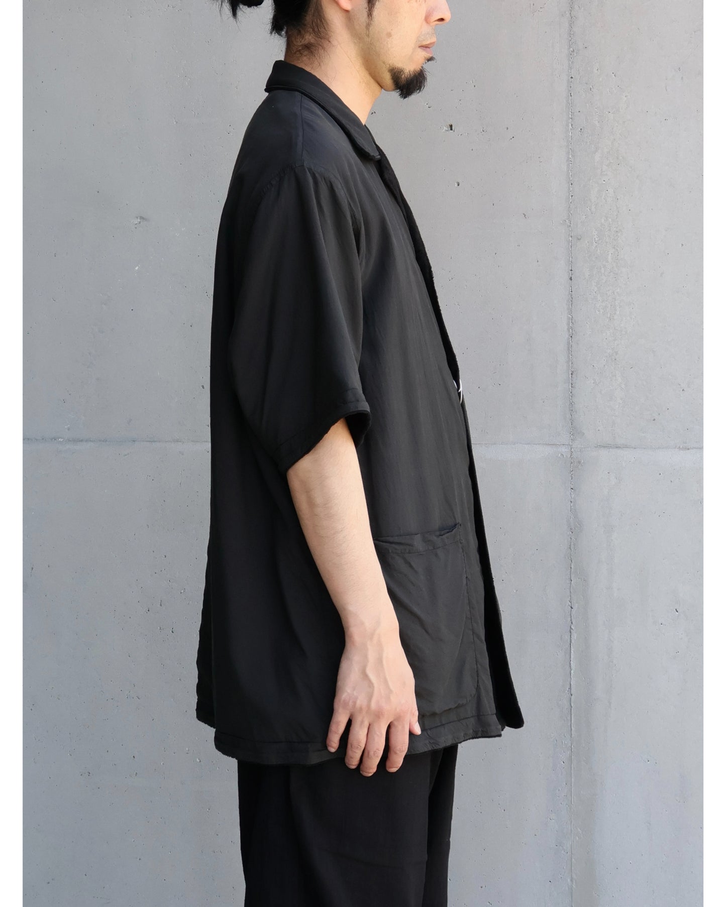 リバーシブル 半袖シャツ BLACK