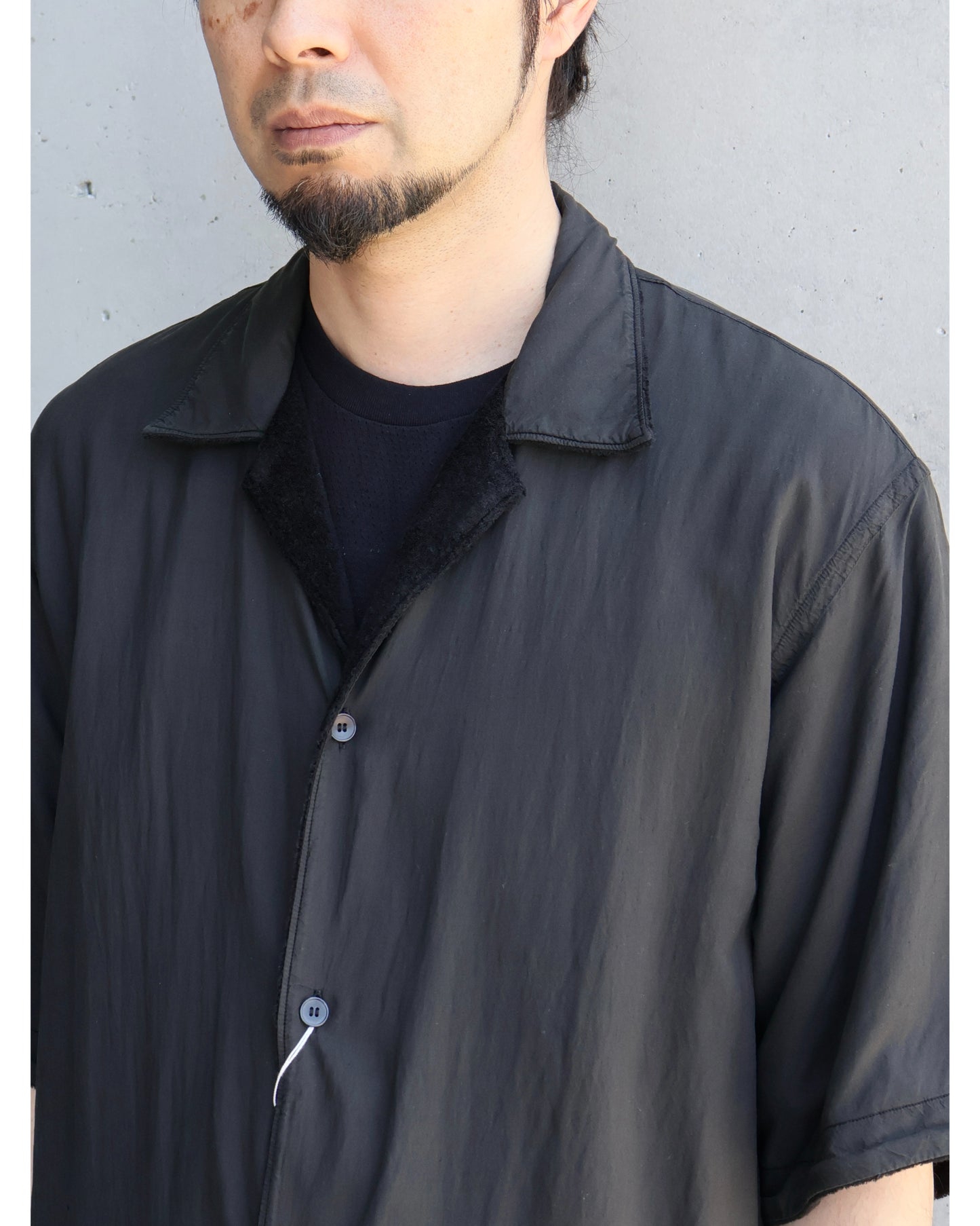 リバーシブル 半袖シャツ BLACK