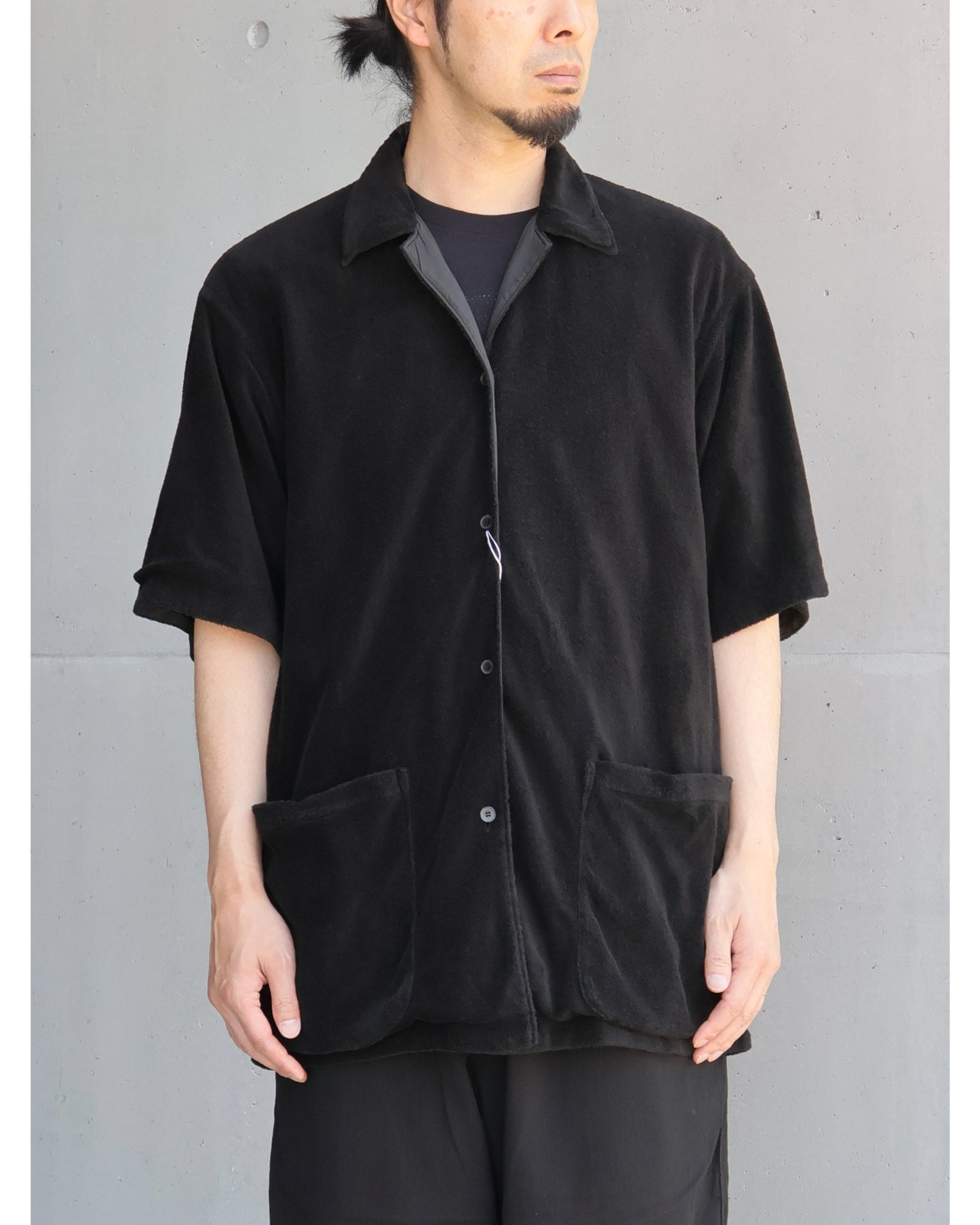 リバーシブル 半袖シャツ BLACK