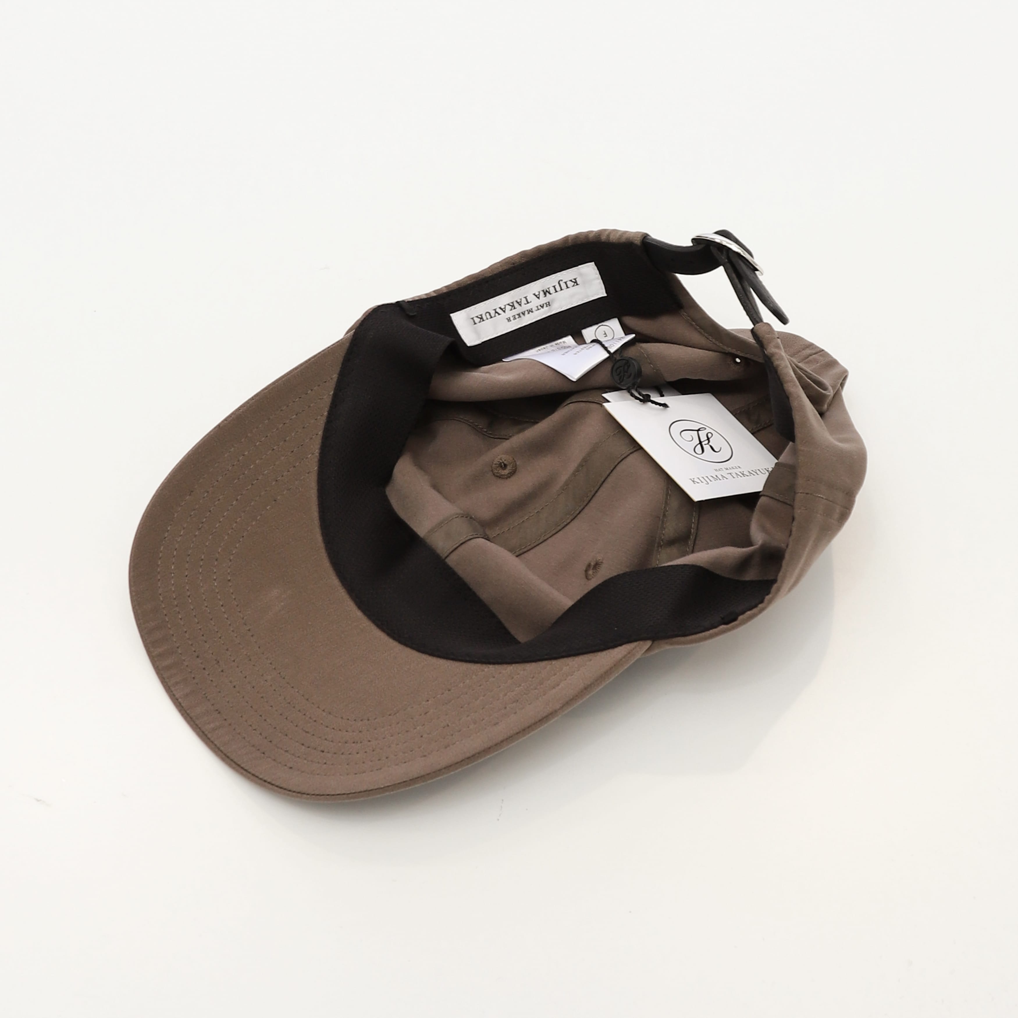 CUPRO POLY SATIN 6PANEL CAP TAUPE – TIME AFTER TIME