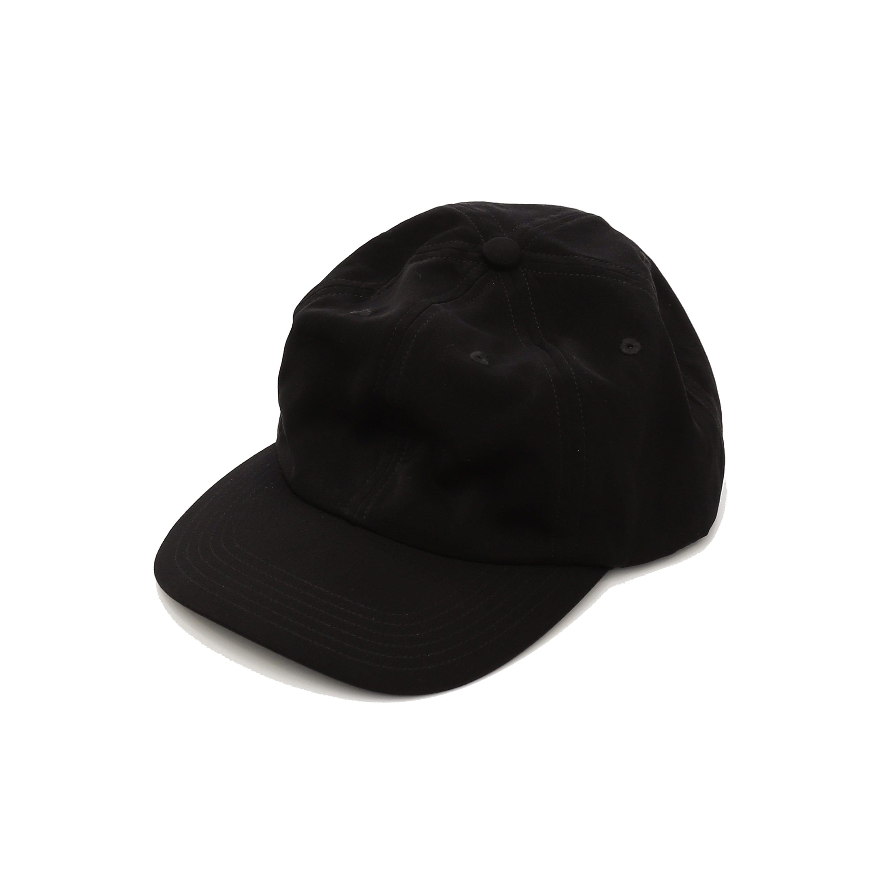 CUPRO POLY SATIN 6PANEL CAP BLACK – TIME AFTER TIME