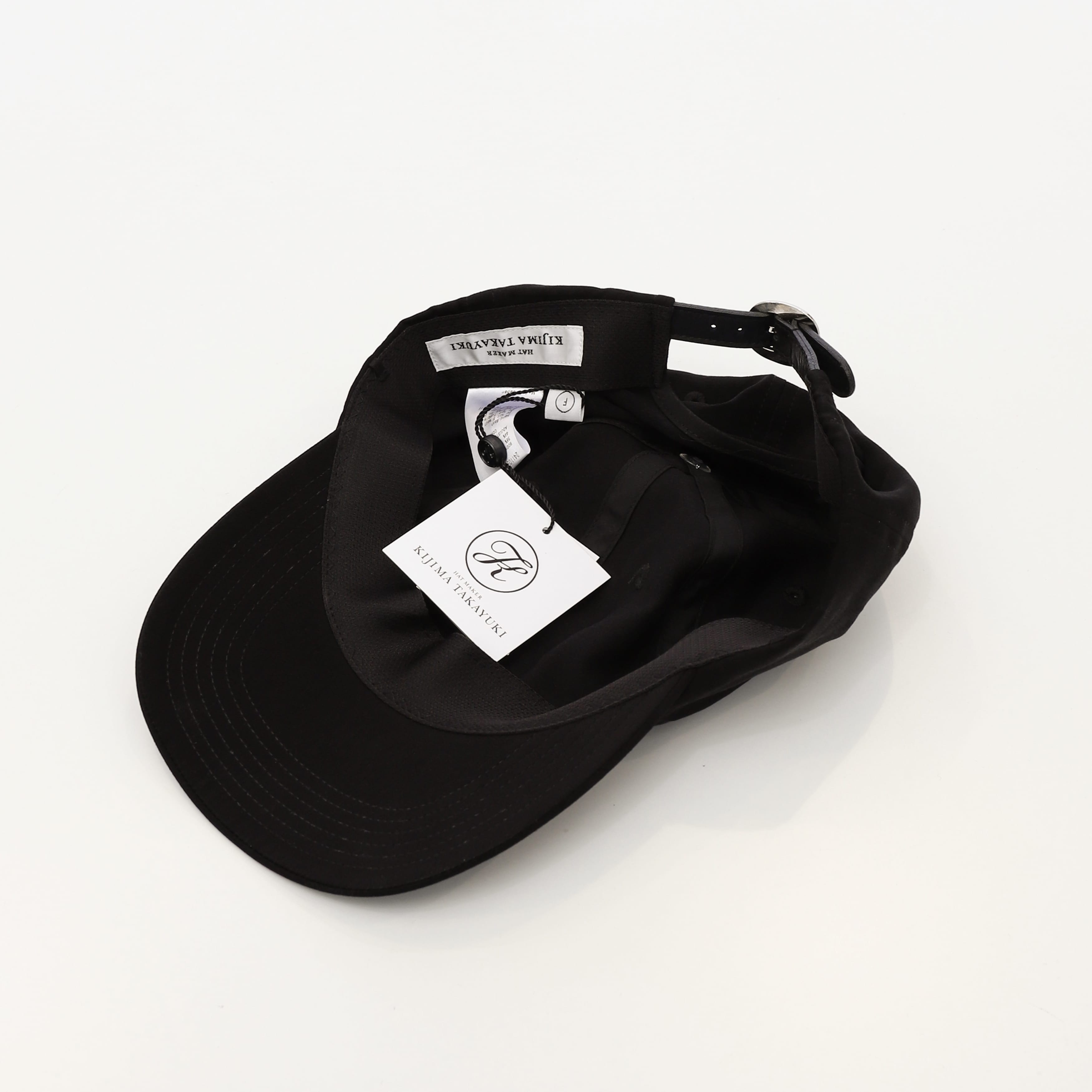 CUPRO POLY SATIN 6PANEL CAP BLACK – TIME AFTER TIME