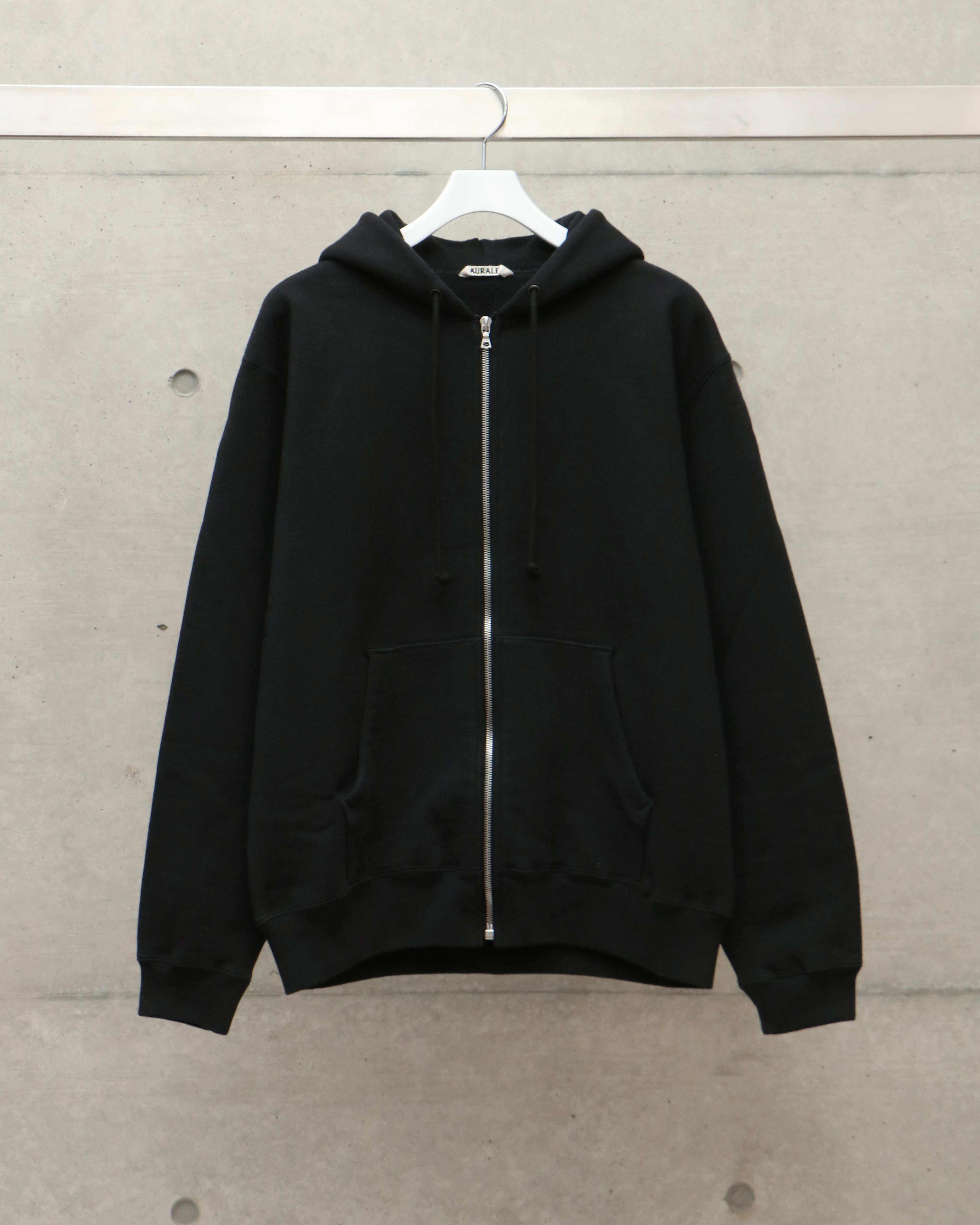 HEAVY BD SWEAT ZIP PARKA BLACK