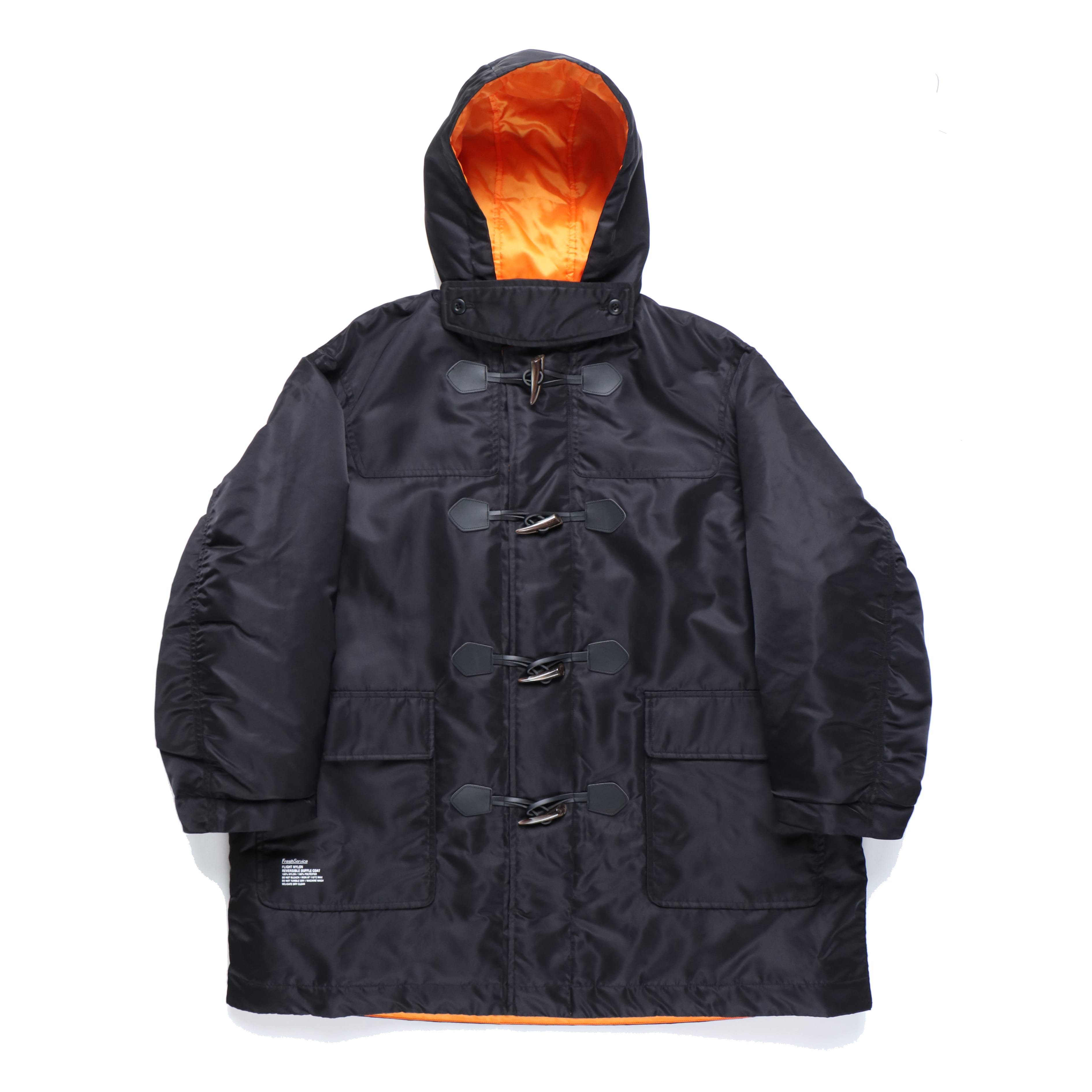 FLIGHT NYLON REVERSIBLE DUFFLE COAT - フレッシュサービス