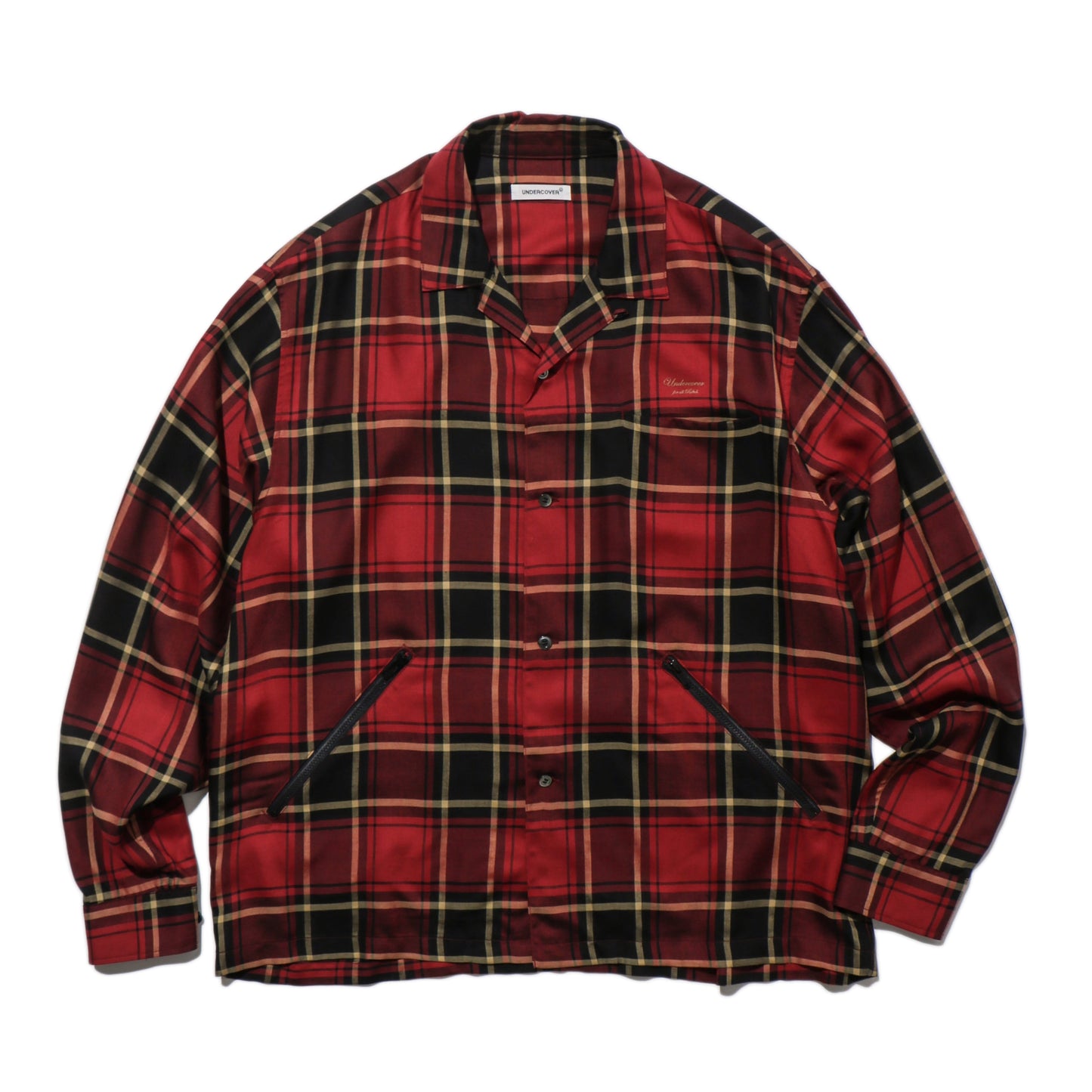 Ry/Ten CHECK LONG SLEEVE OPEN COLLAR SHIRT