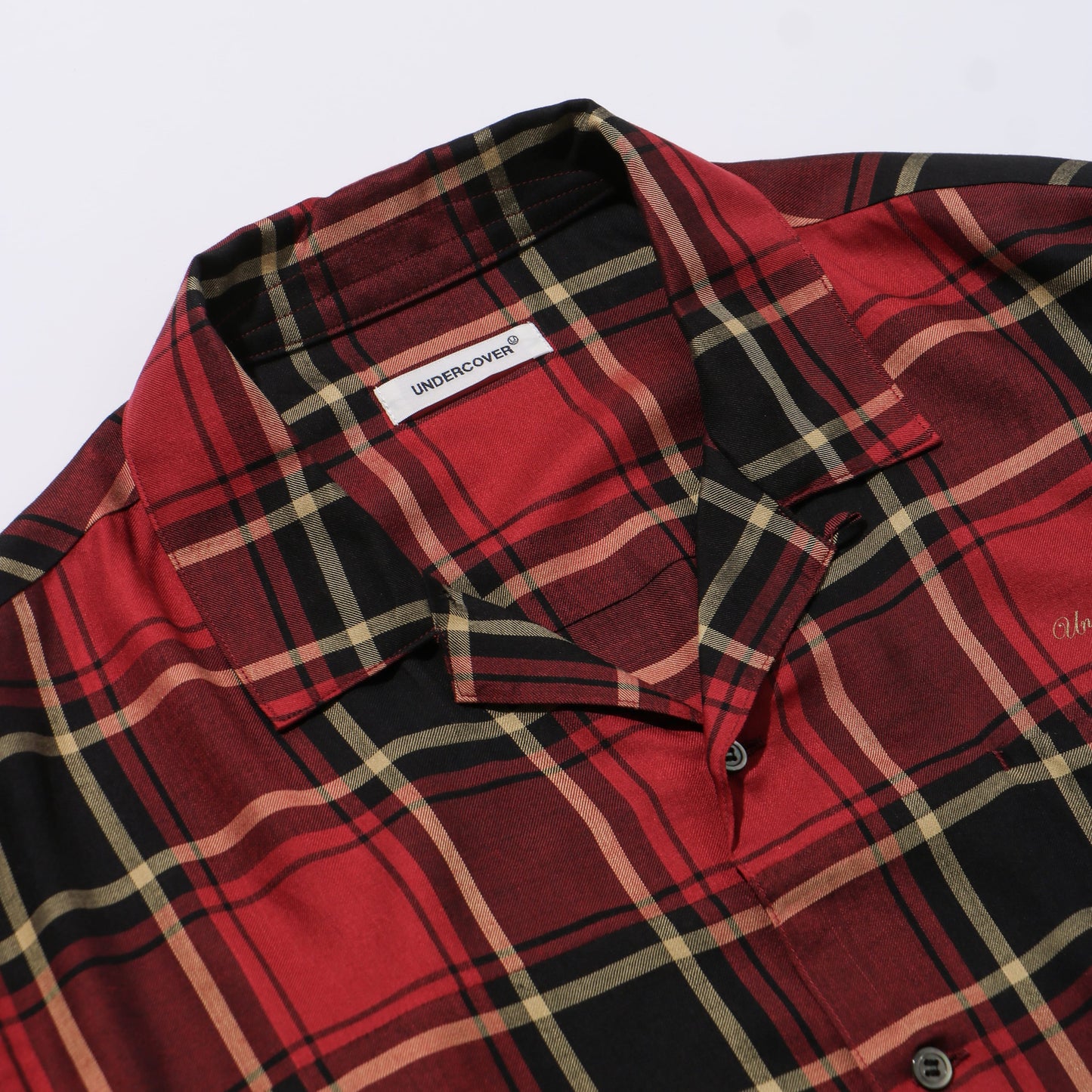 Ry/Ten CHECK LONG SLEEVE OPEN COLLAR SHIRT