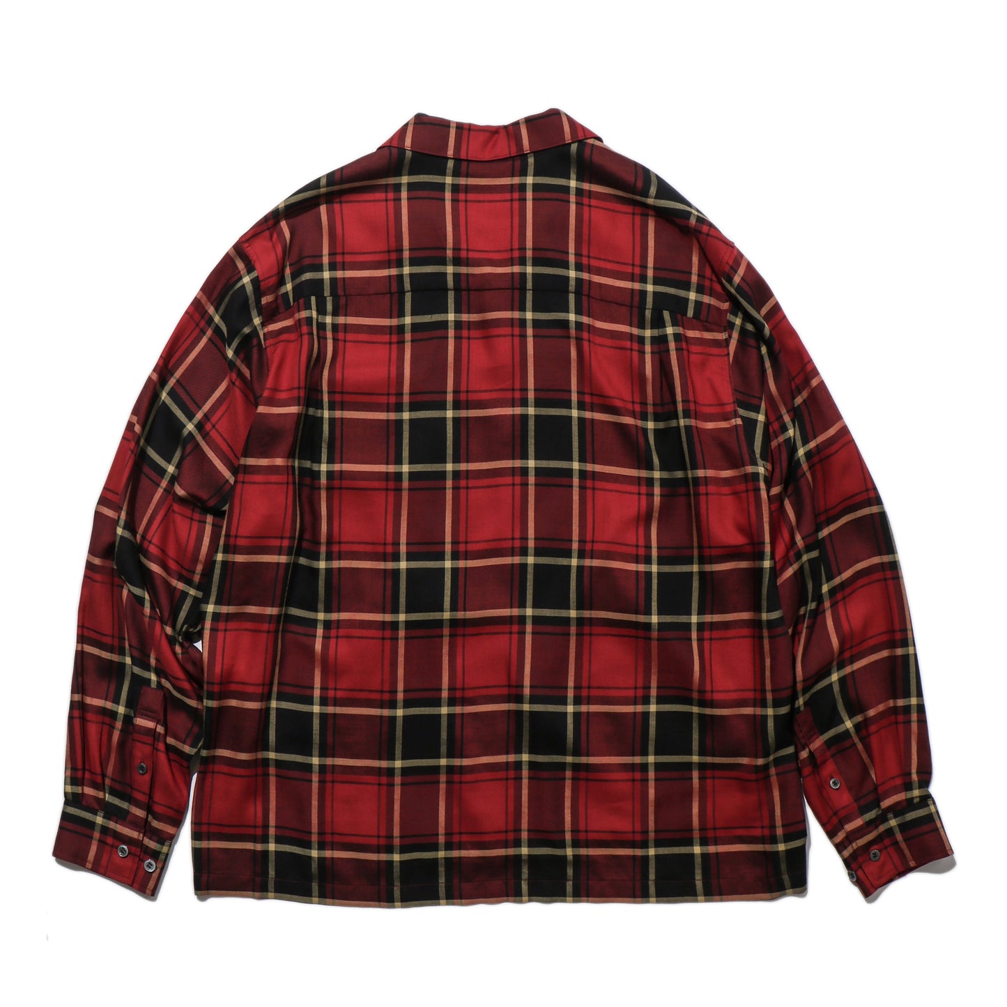 Ry/Ten CHECK LONG SLEEVE OPEN COLLAR SHIRT