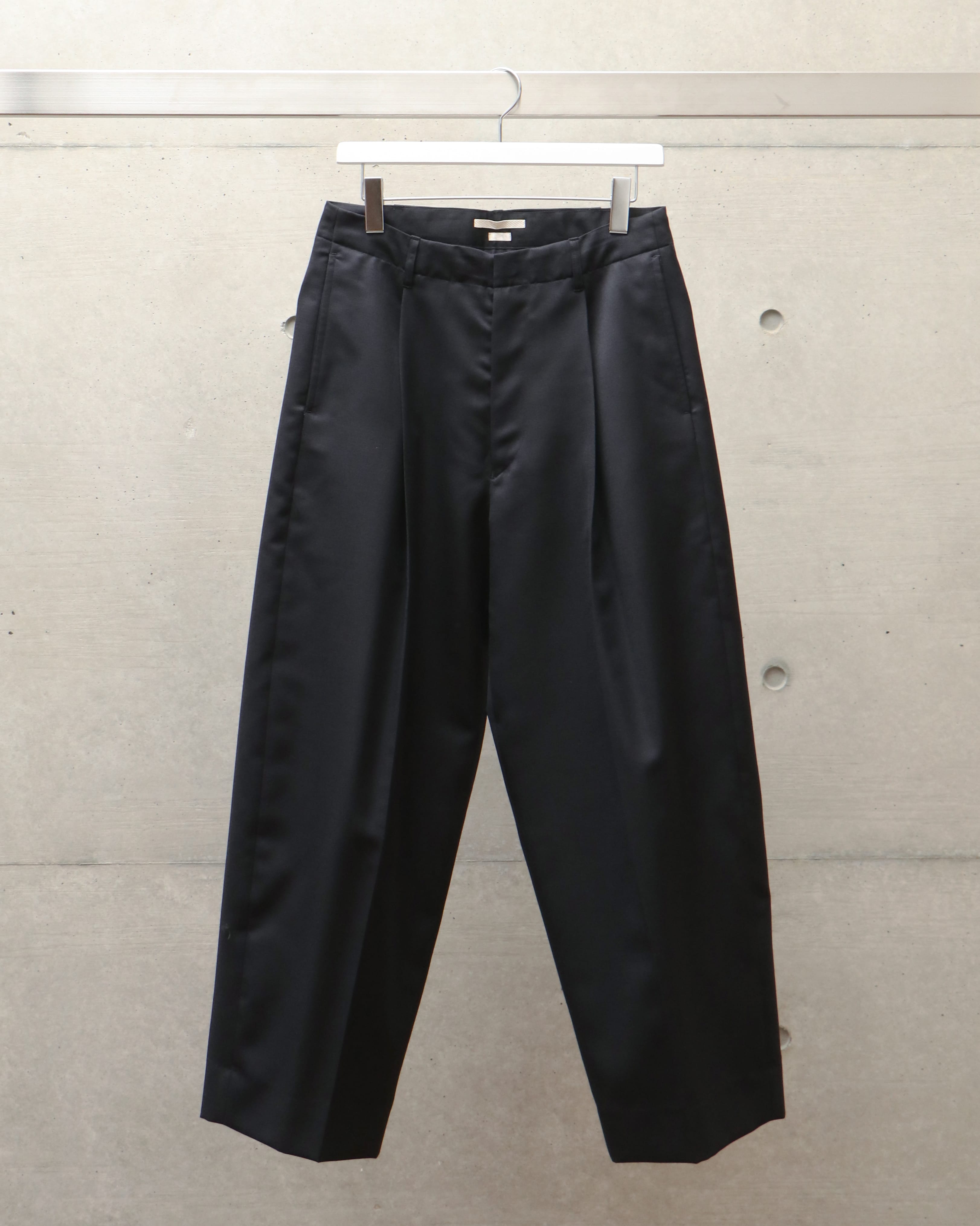 Wool Mohair Super Wide Slacks DARK NAVY