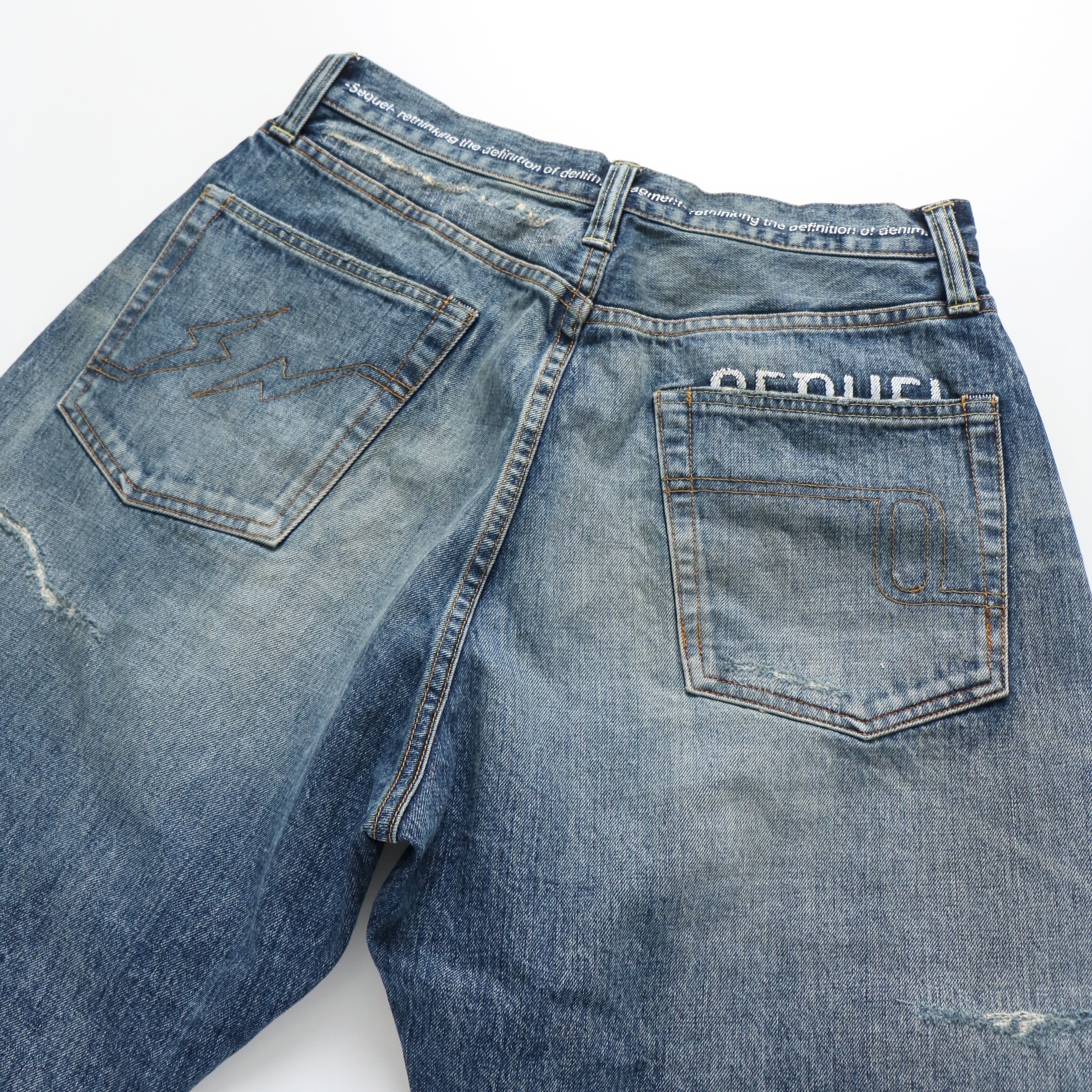 クラシック SEQUEL パンツ x XL PANTS DENIM DAMAGE FRAGMENT