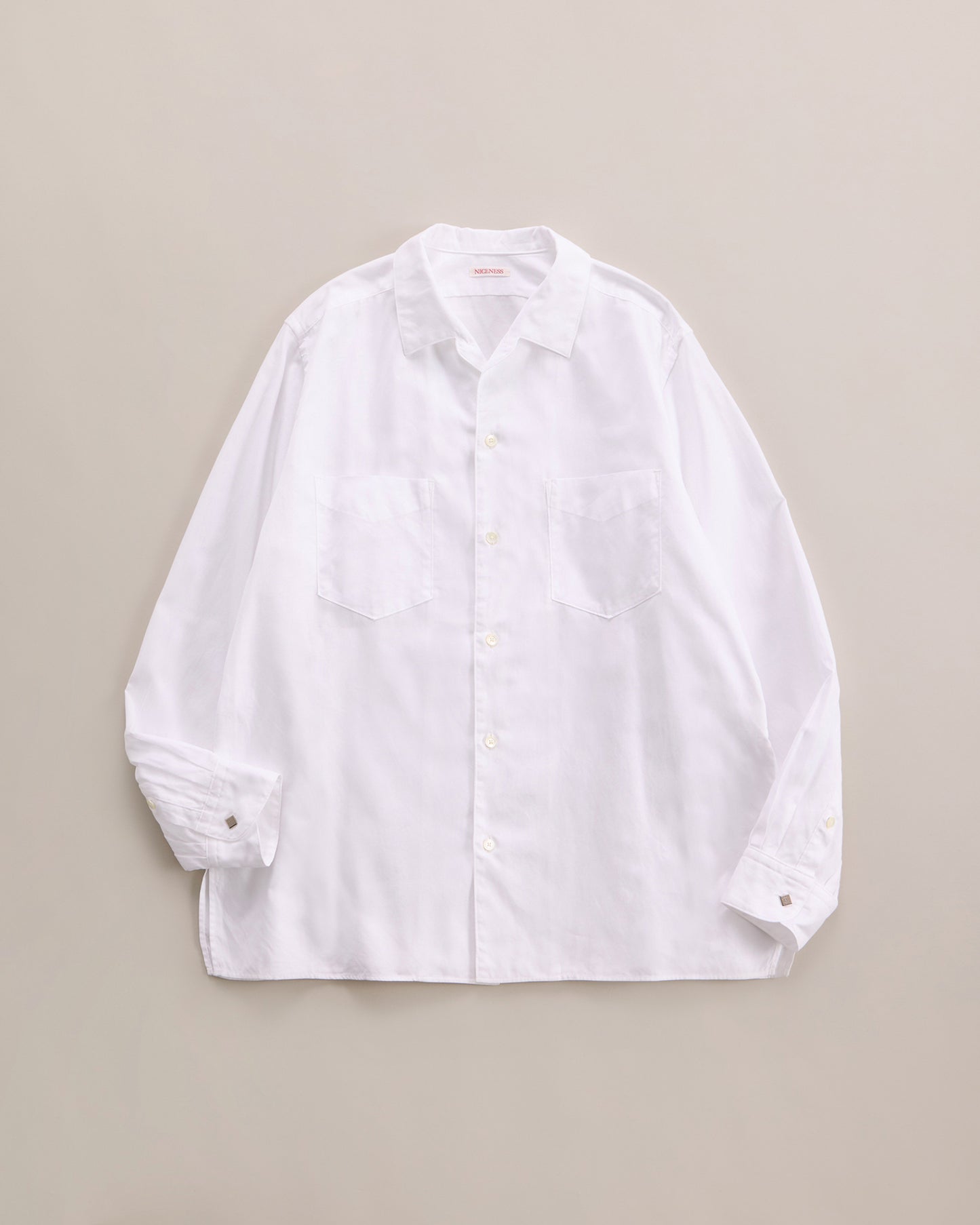 C.ROMEO(Wポケットオックスコットンドレスシャツ) WHITE