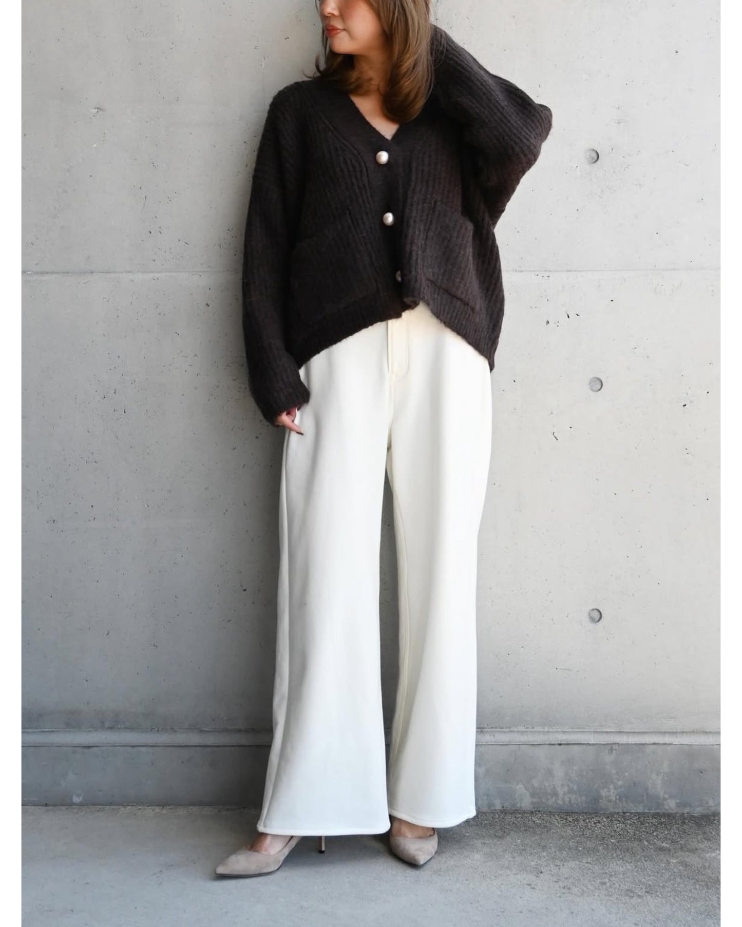 mohair knit cardigan