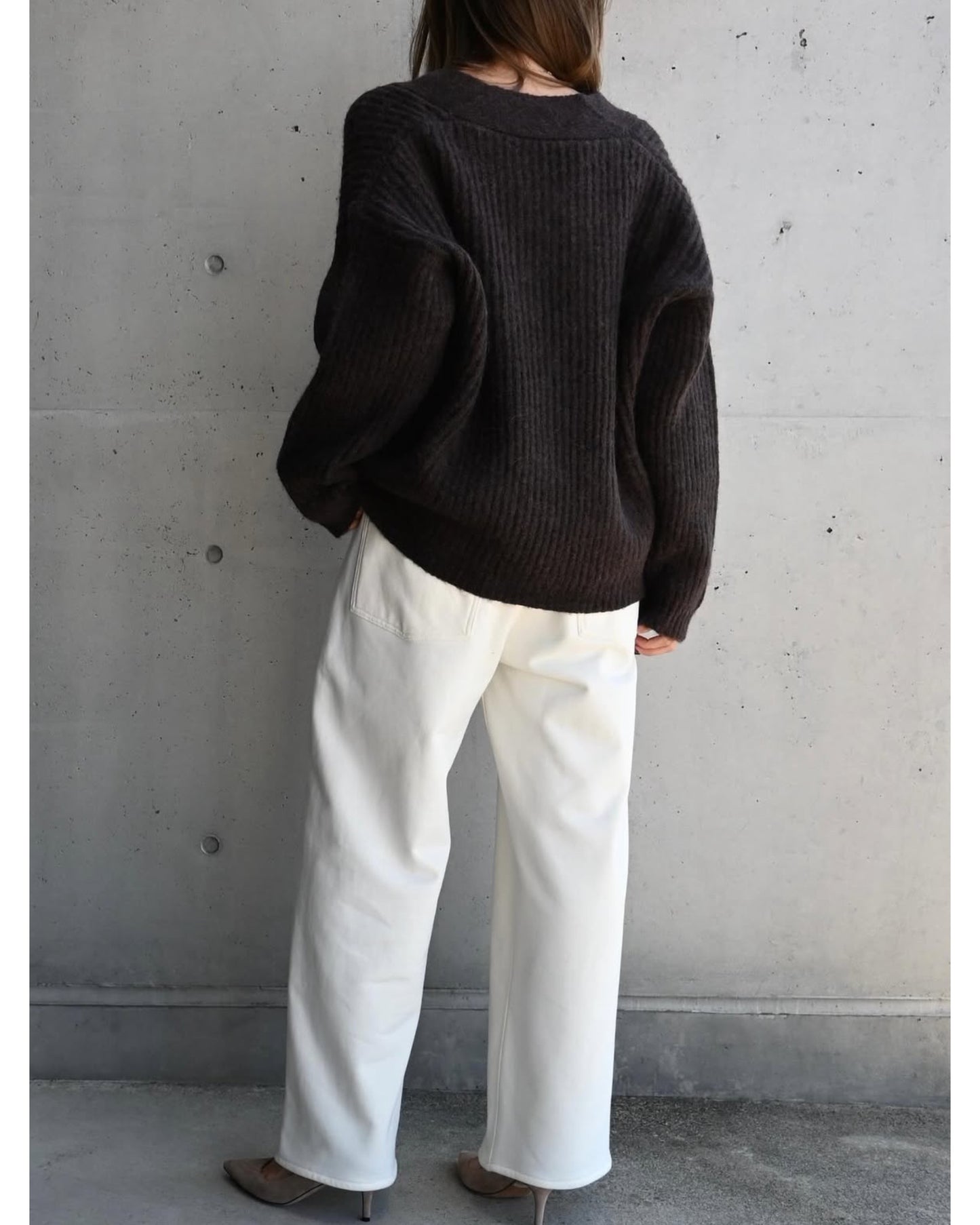 mohair knit cardigan