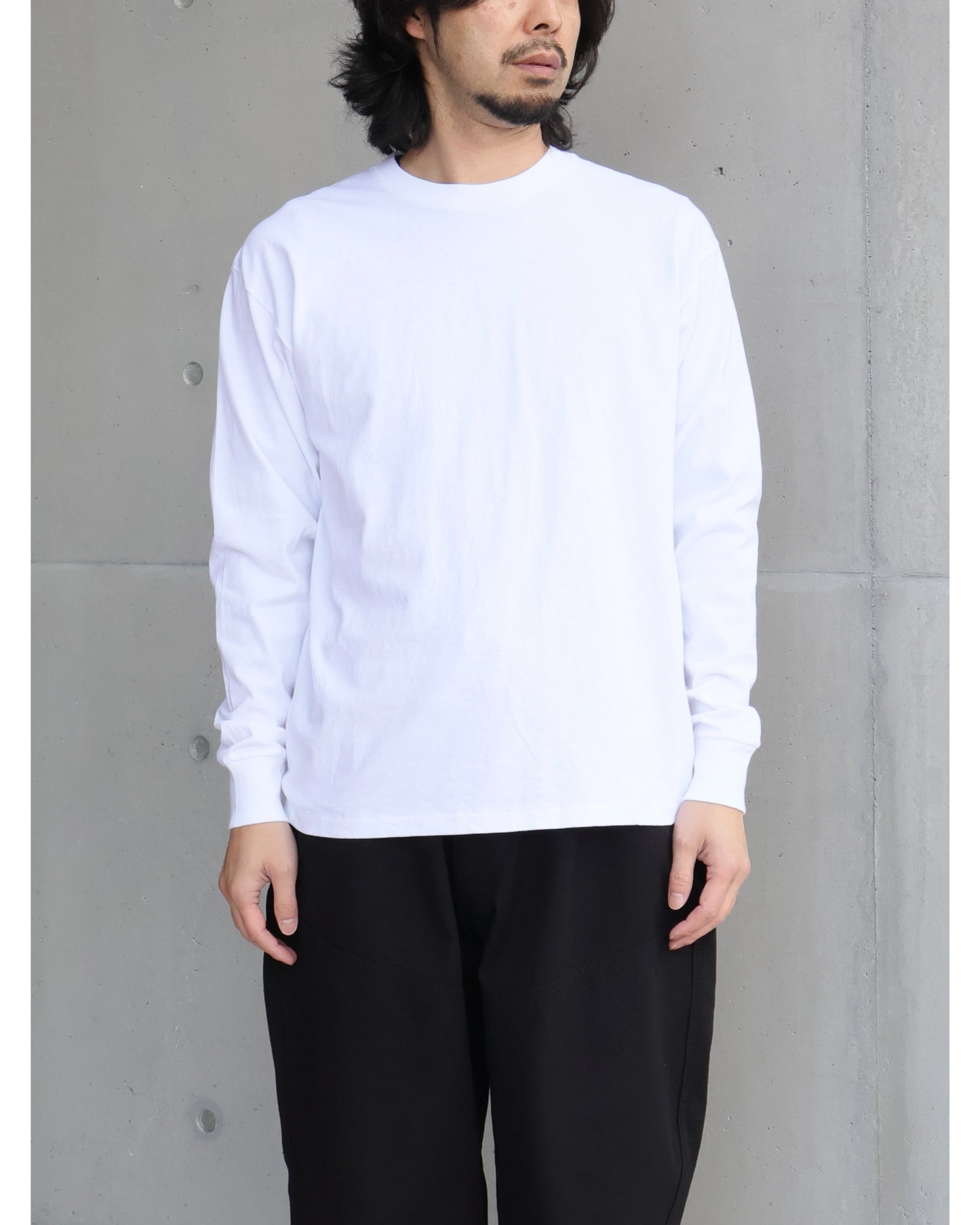 コットンジャージ 長袖Tシャツ WHITE