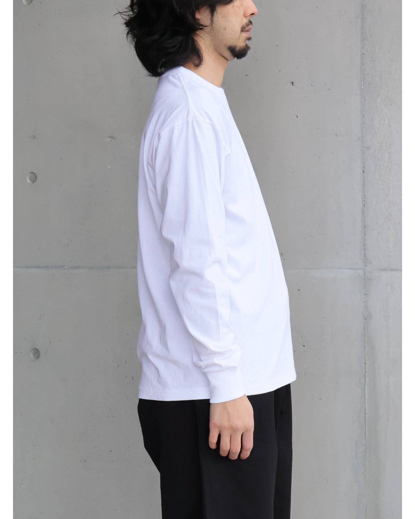 コットンジャージ 長袖Tシャツ WHITE