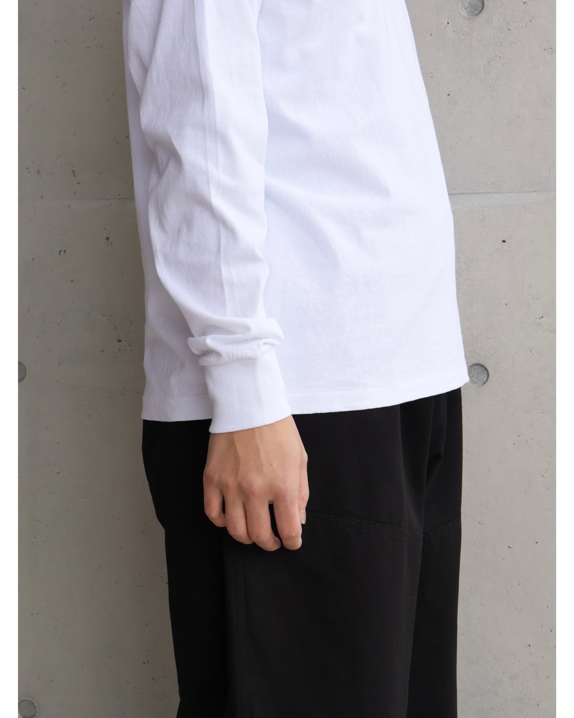 コットンジャージ 長袖Tシャツ WHITE – TIME AFTER TIME