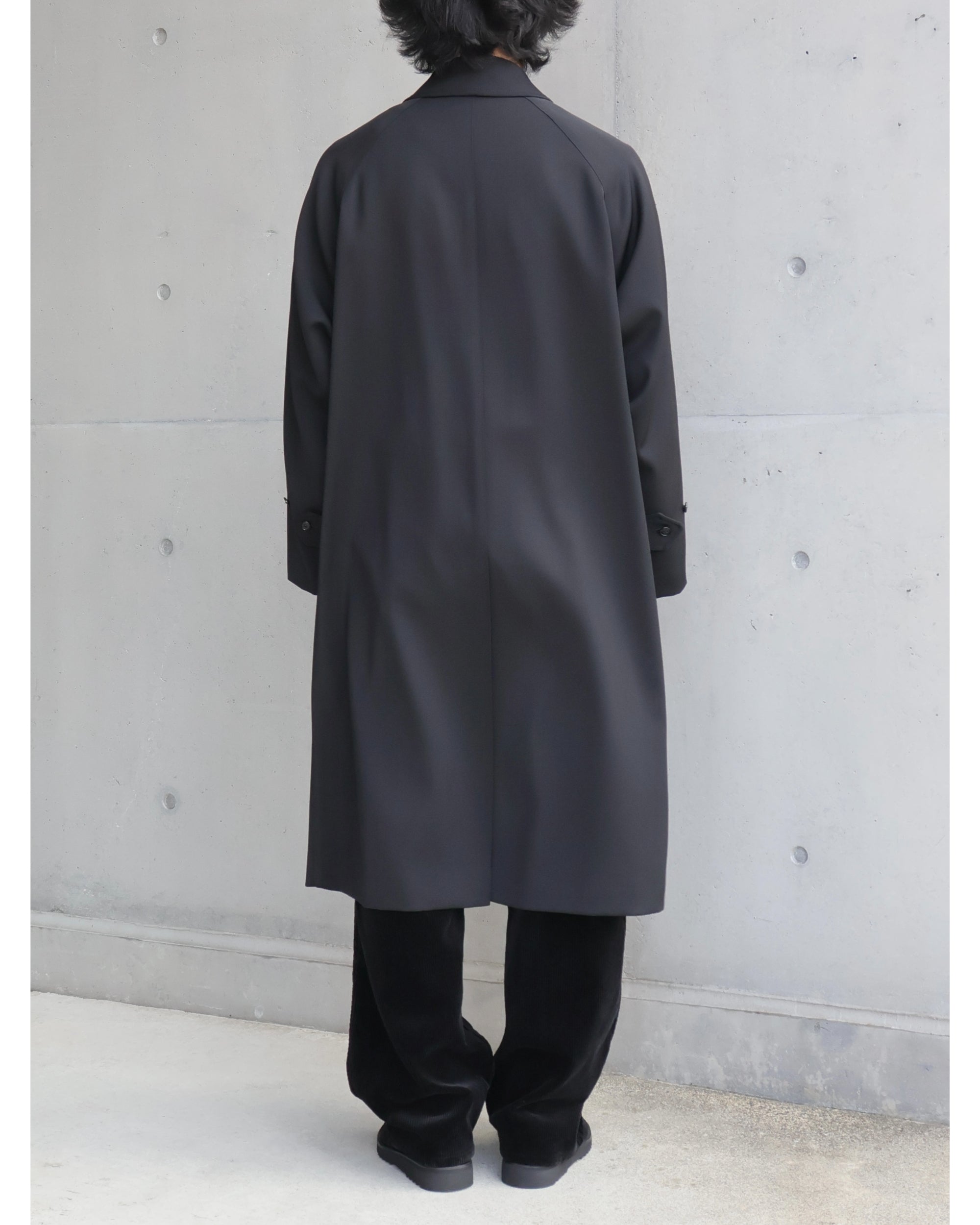ウールギャバ バルカラーコート BLACK – TIME AFTER TIME