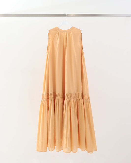 organic  cotton voile tiered dress