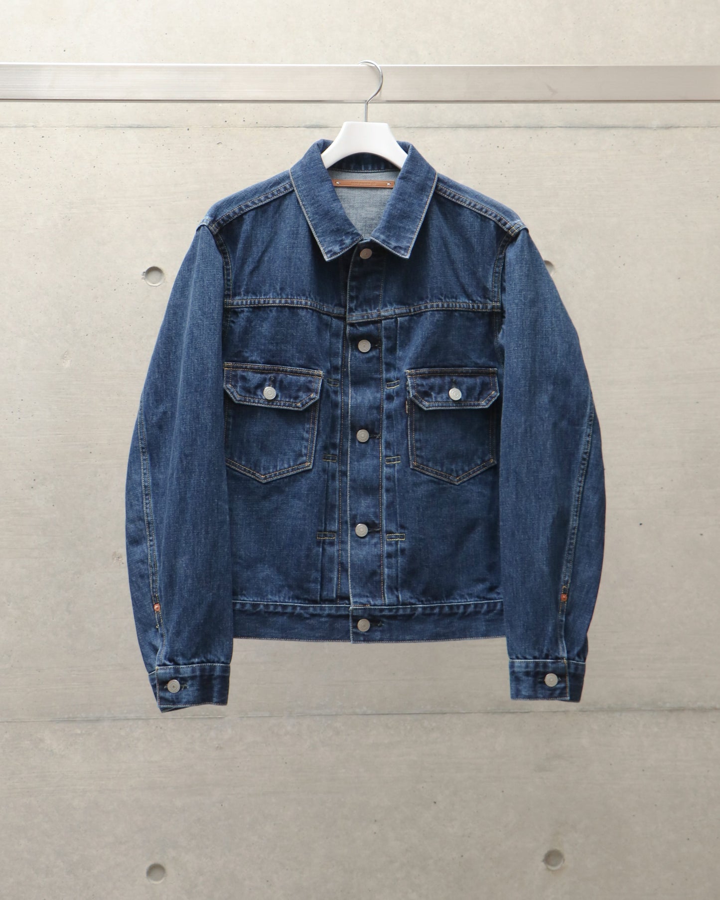 Selvedge Denim Used Wash Trucker Jacket-2 INDIGO