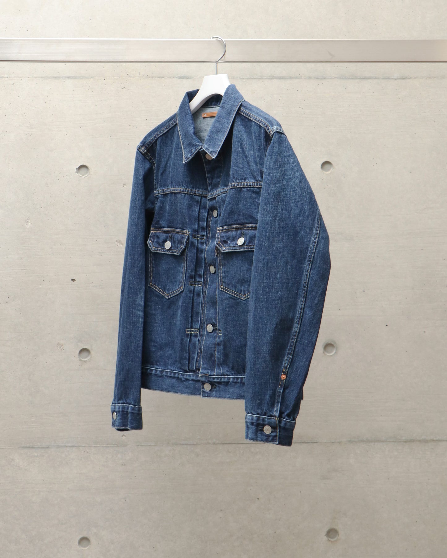 Selvedge Denim Used Wash Trucker Jacket-2 INDIGO