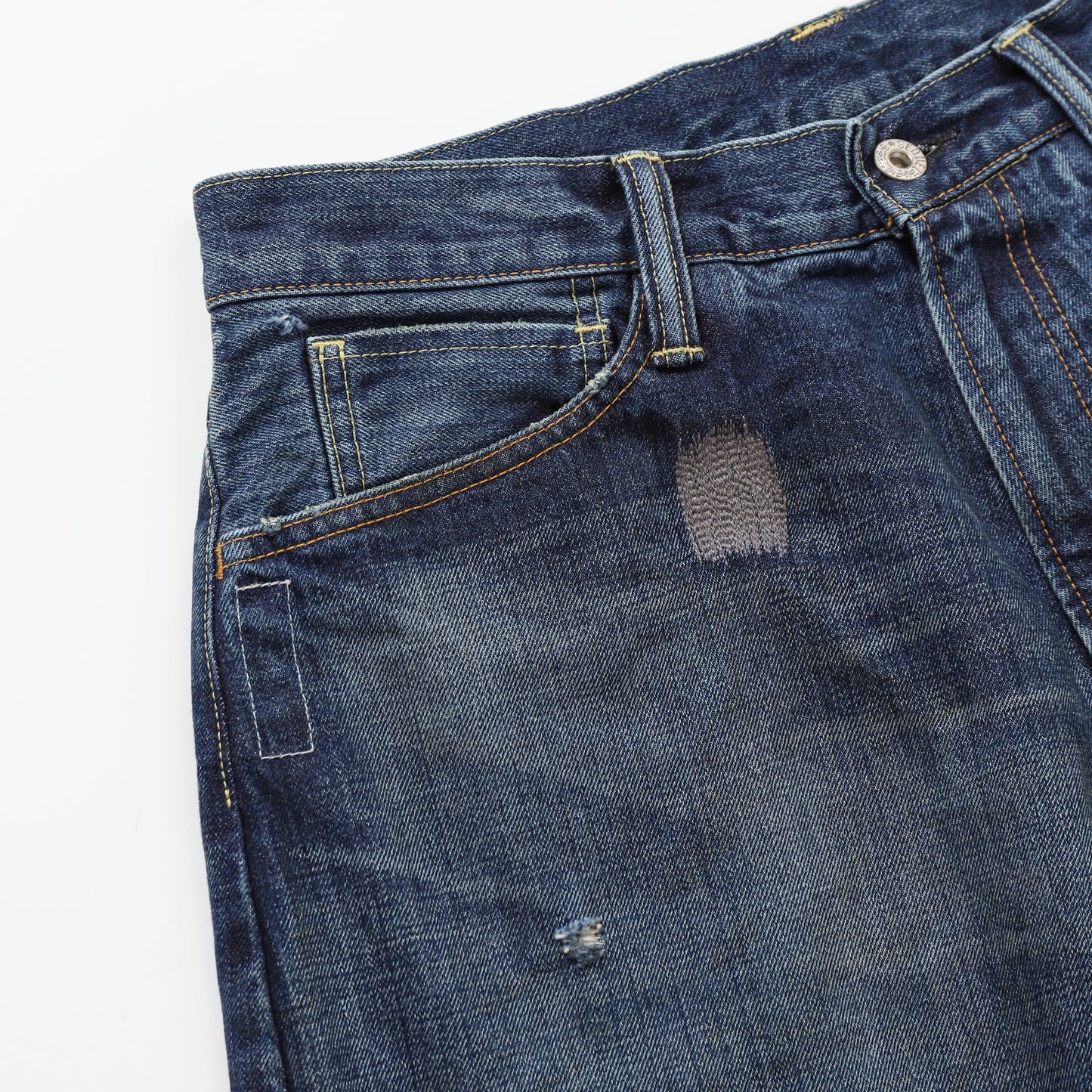 "FRAGMENT × SEQUEL" DAMAGE DENIM PANTS(14.5oz)