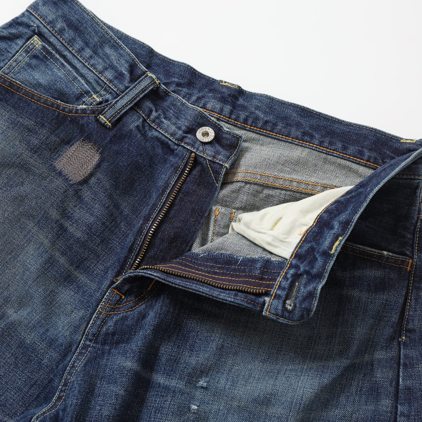 "FRAGMENT × SEQUEL" DAMAGE DENIM PANTS(14.5oz)