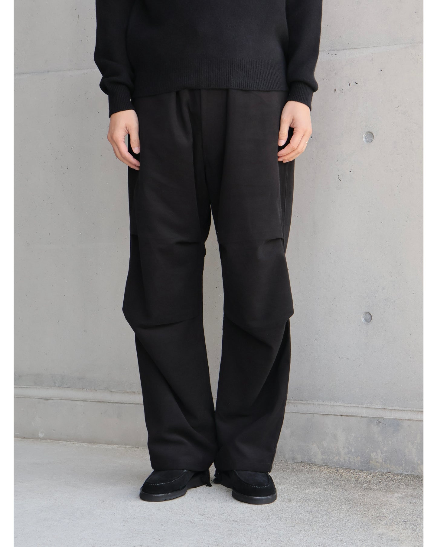 モールスキン ニータックパンツ BLACK