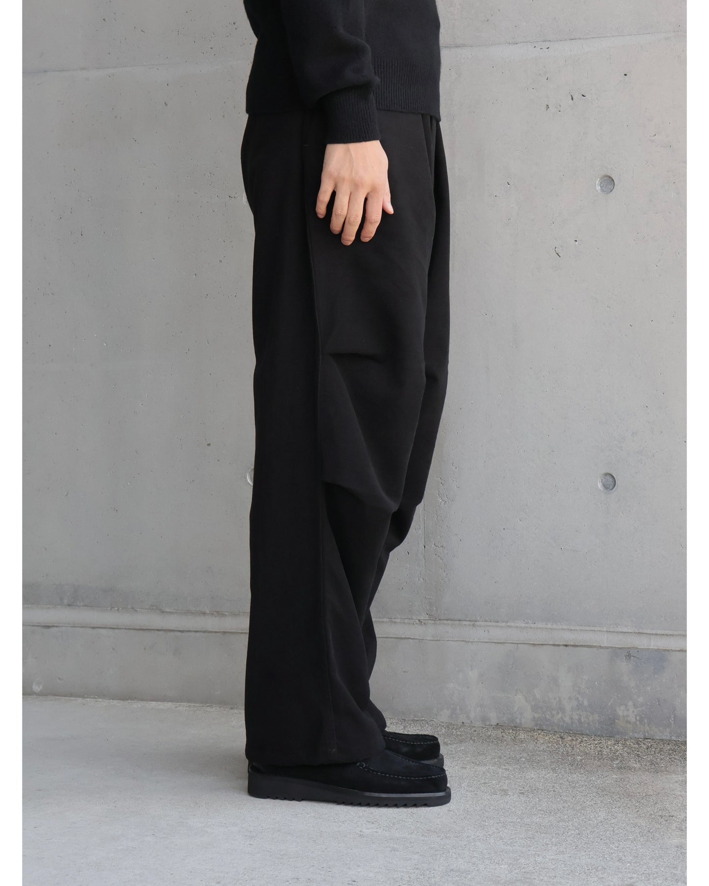 モールスキン ニータックパンツ BLACK