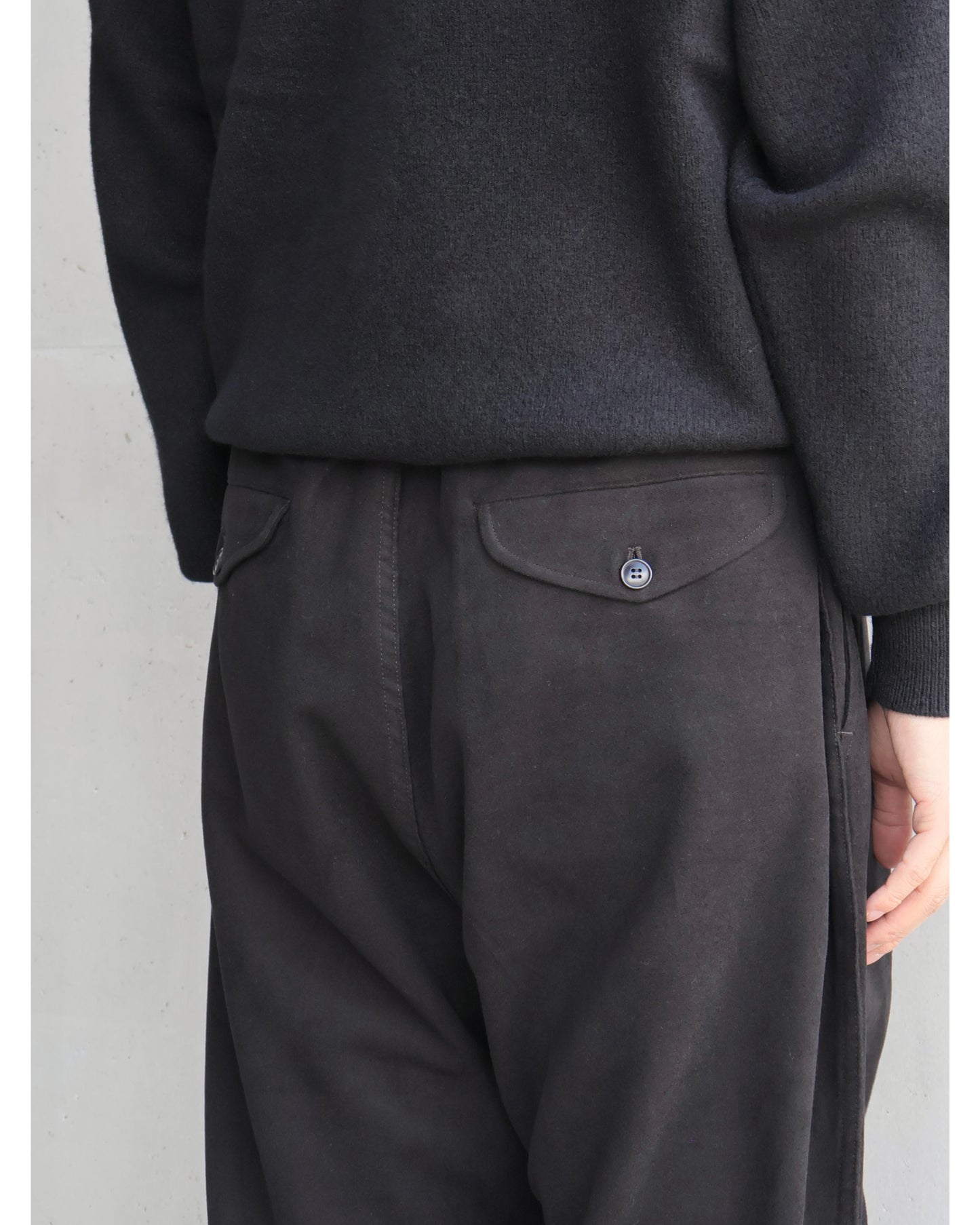 モールスキン ニータックパンツ BLACK