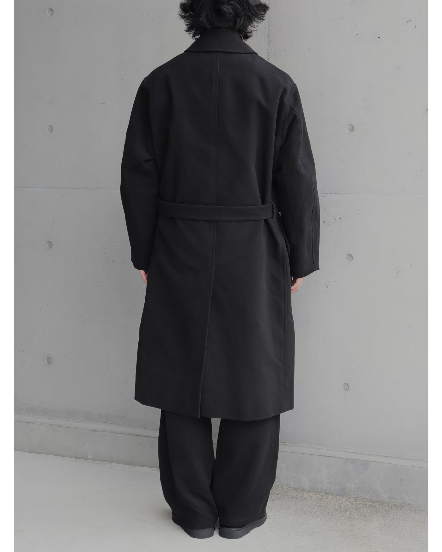 モールスキン ミリタリーコート BLACK