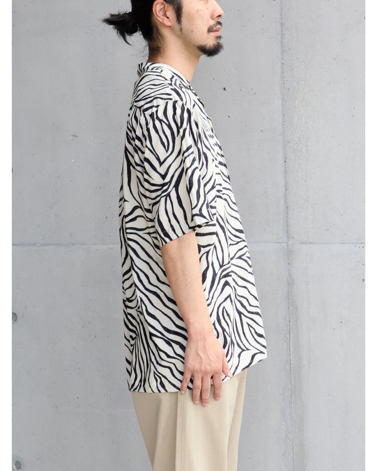 ZEBRA 半袖オープンカラーシャツ